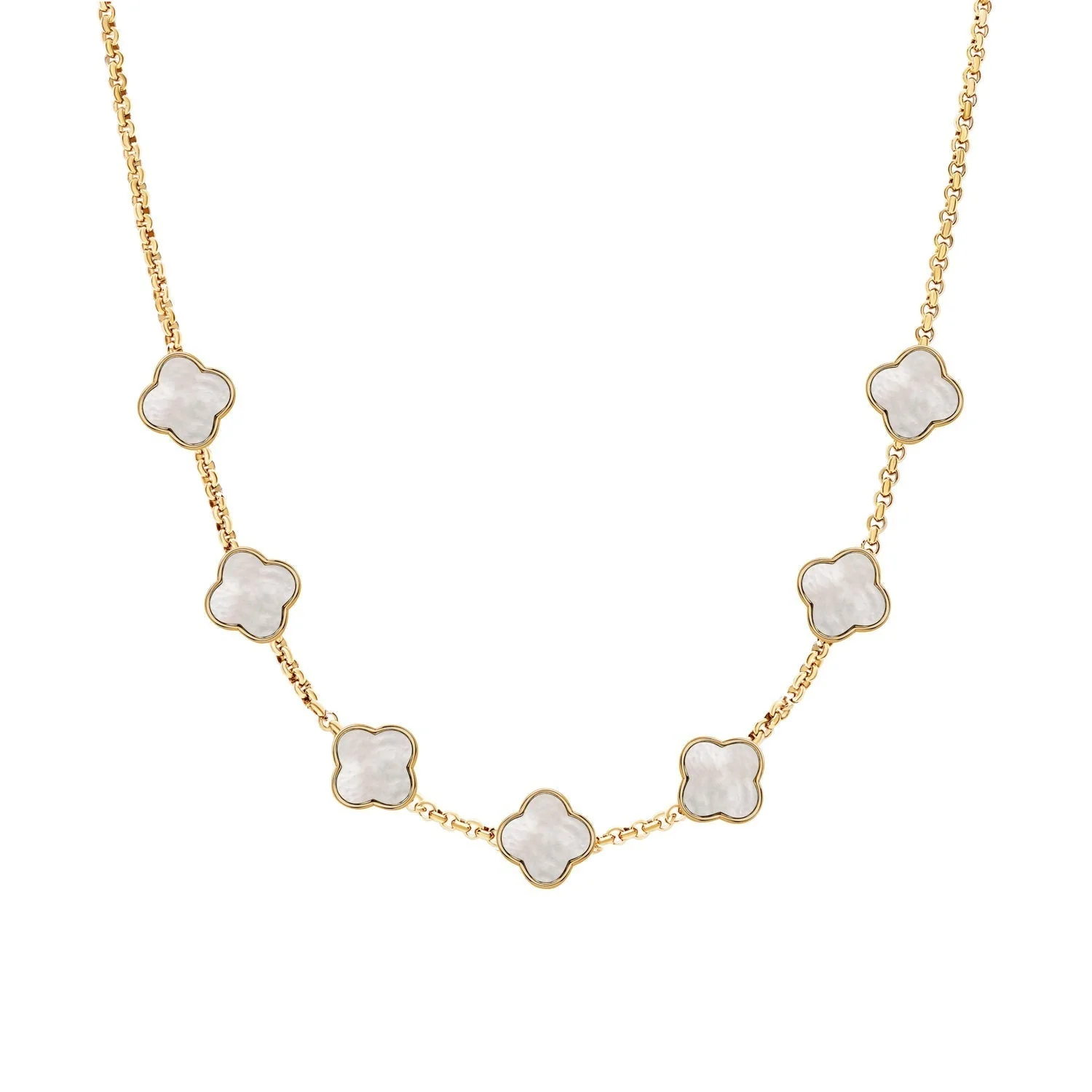 Clover Custom Name Necklace (Gold)