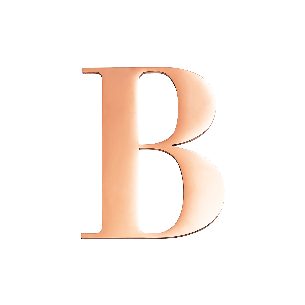 Metal Letter Key Ring (Rose Gold)