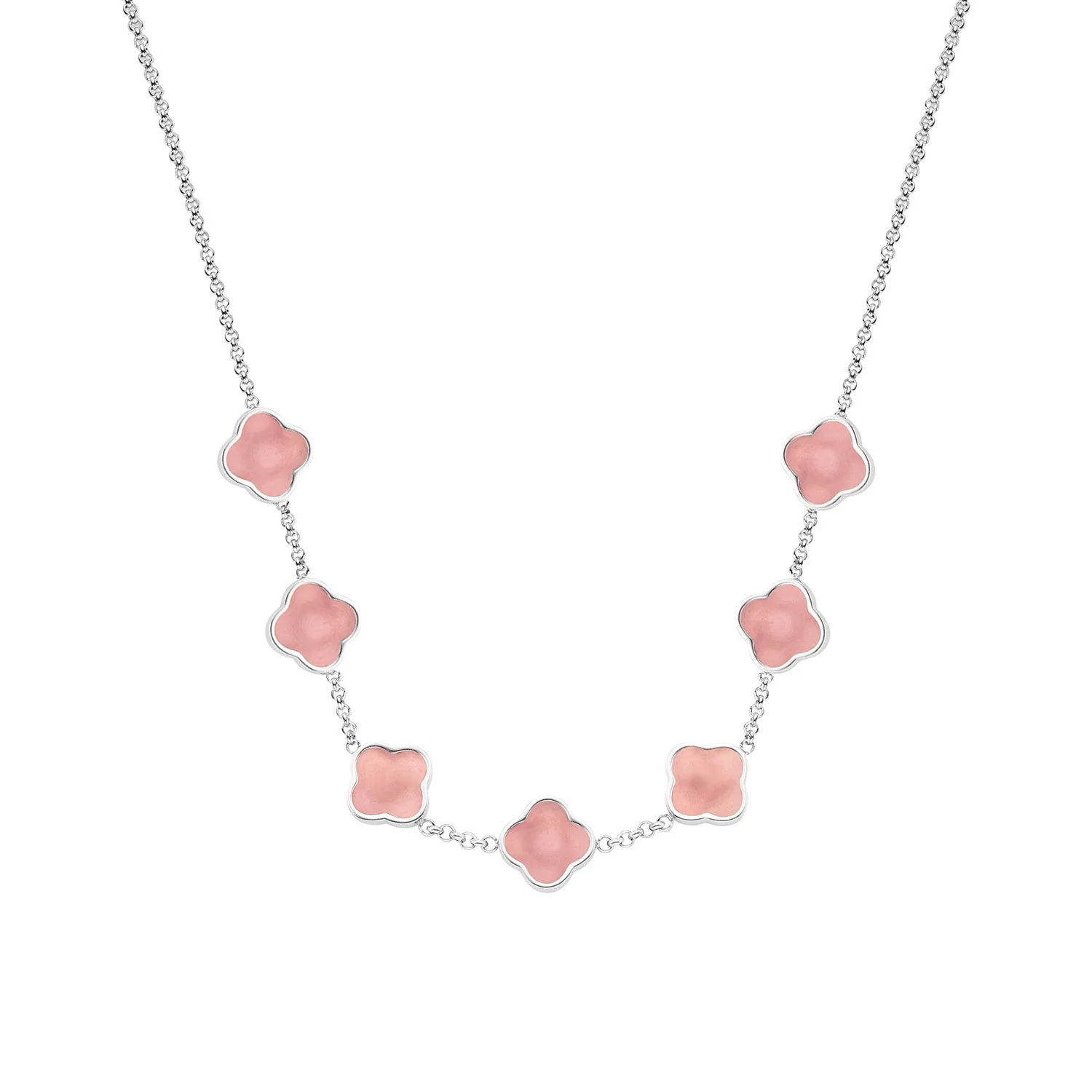 Clover Custom Name Necklace (Silver)