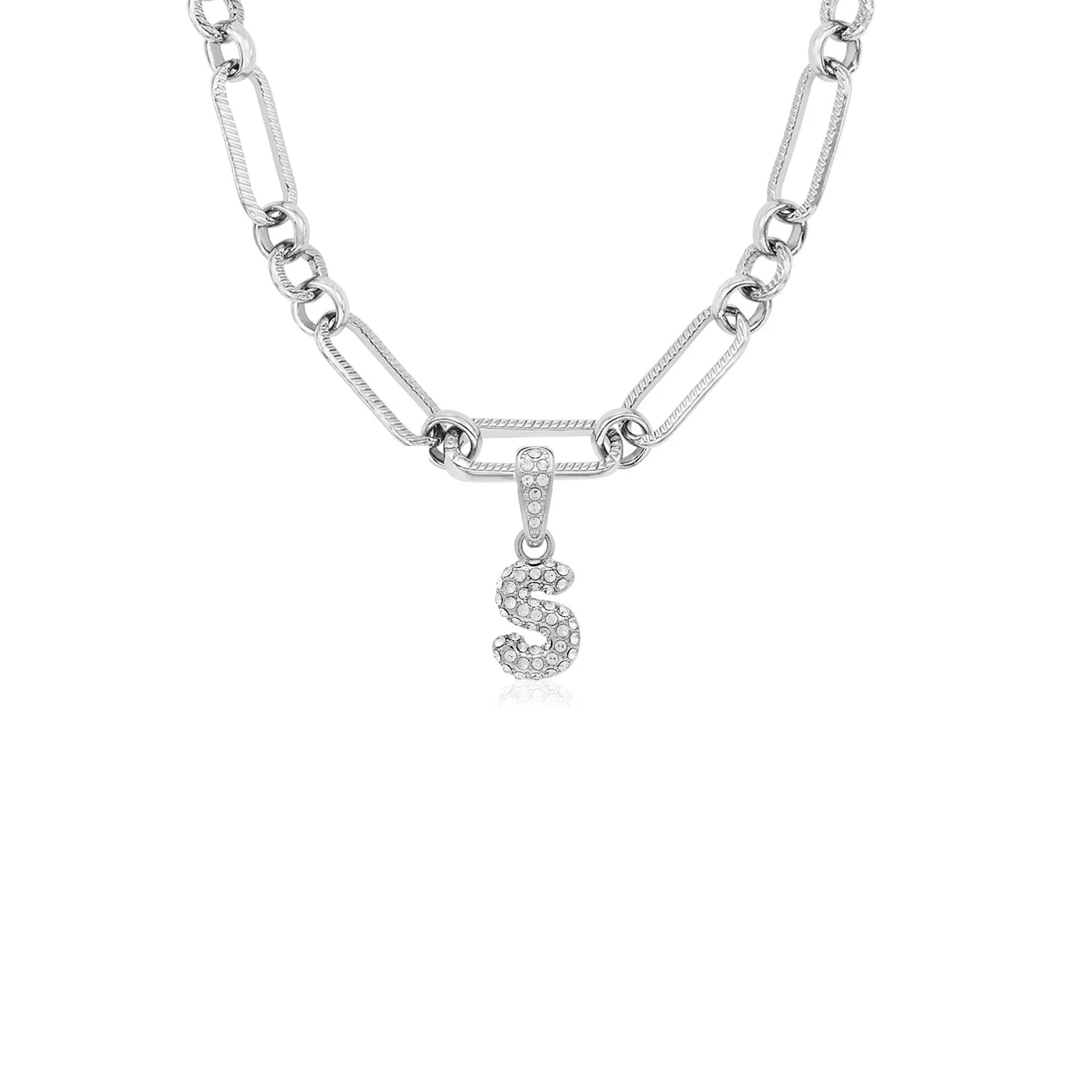 Bubble Initial Necklace (Silver)