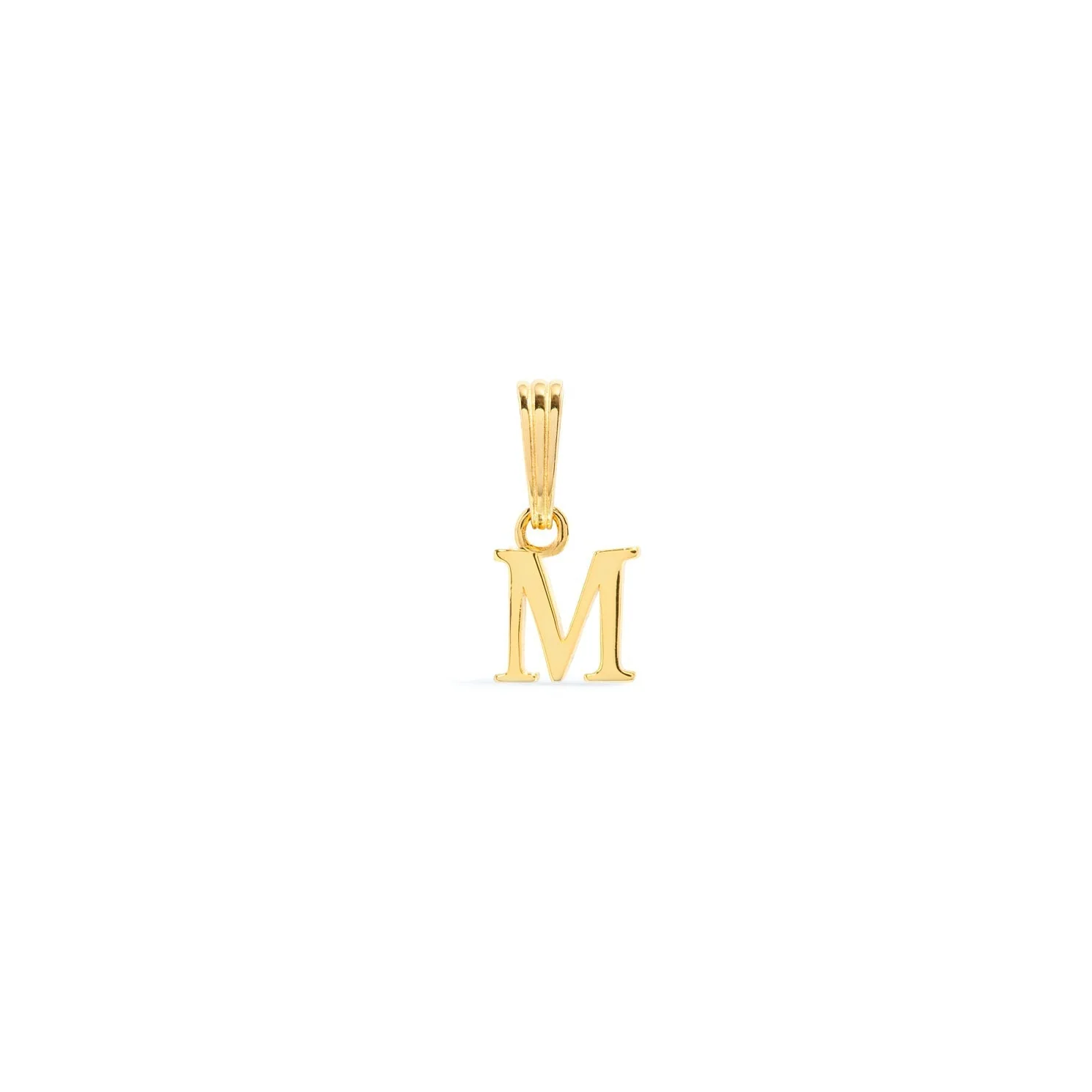 Sterling Silver Mini Initial Pendant (Gold)