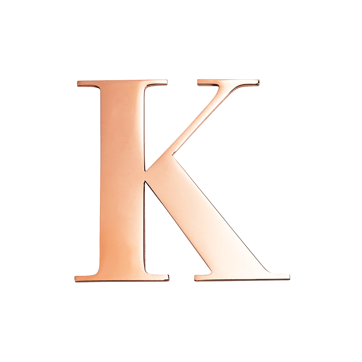 Metal Letter Key Ring (Rose Gold)