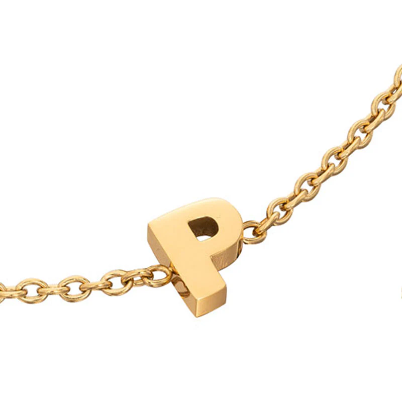 Mini Heart Birthstone & Initial Bracelet Bundle (Gold)
