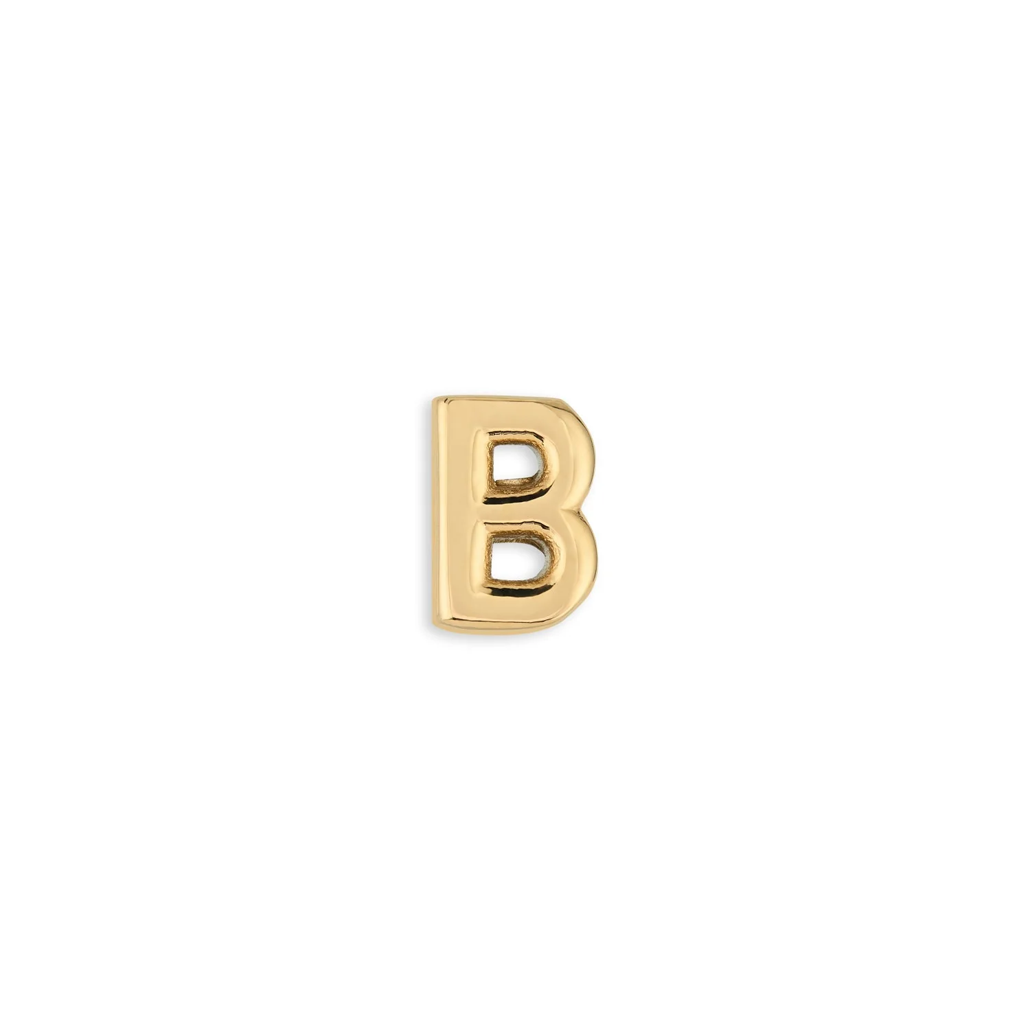 Bubble Initial Necklace Charm (Gold)