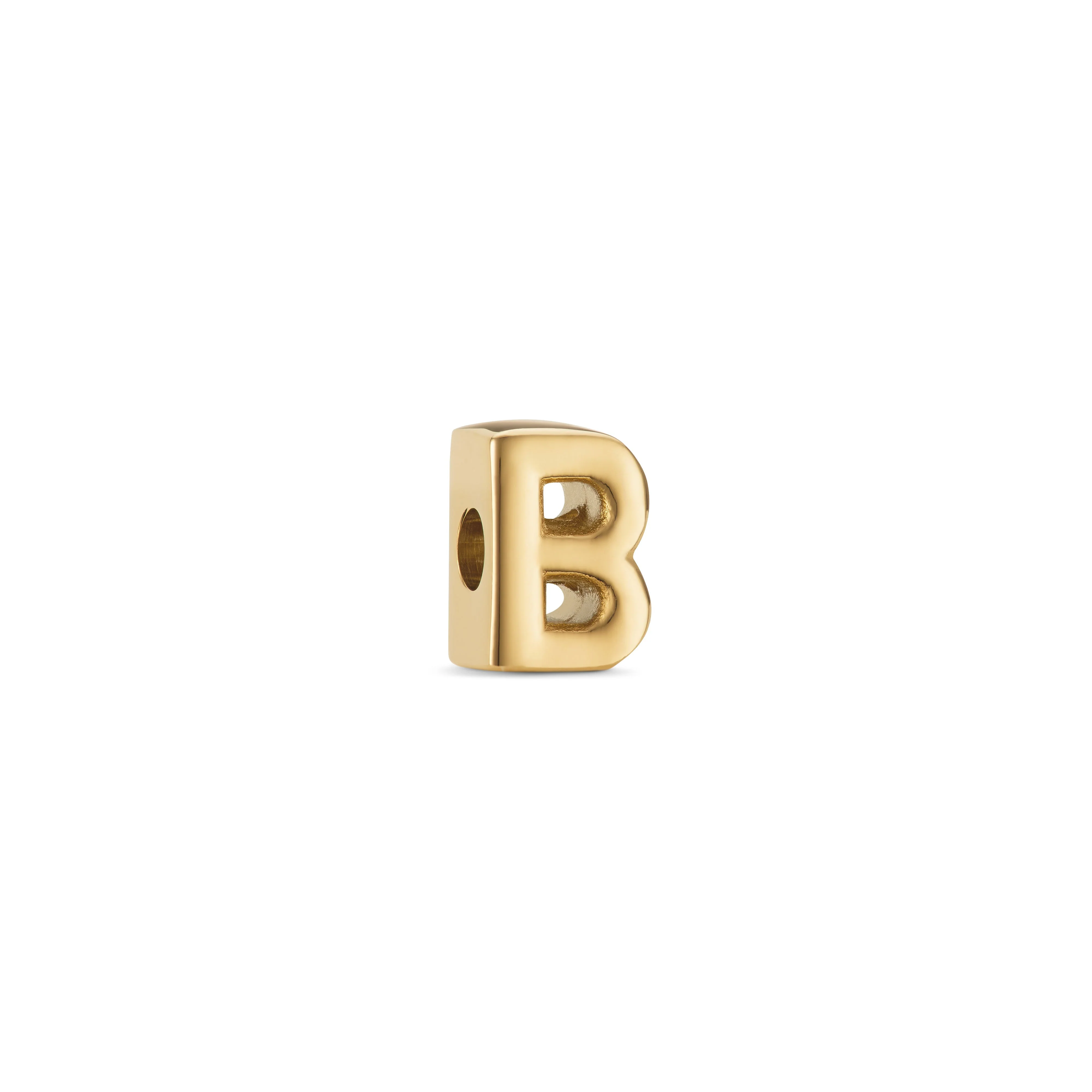 Bubble Initial Bracelet Charm (Gold)