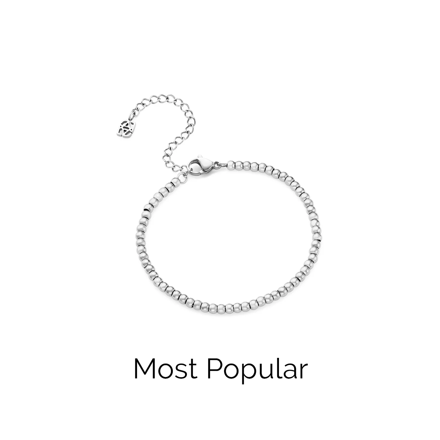 Small Beaded Bracelet (Silver)