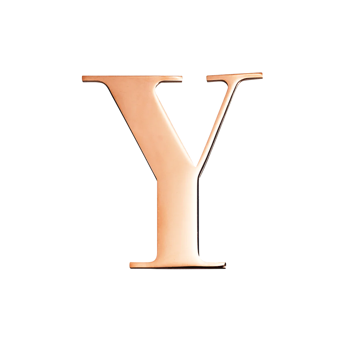 Metal Letter Key Ring (Rose Gold)