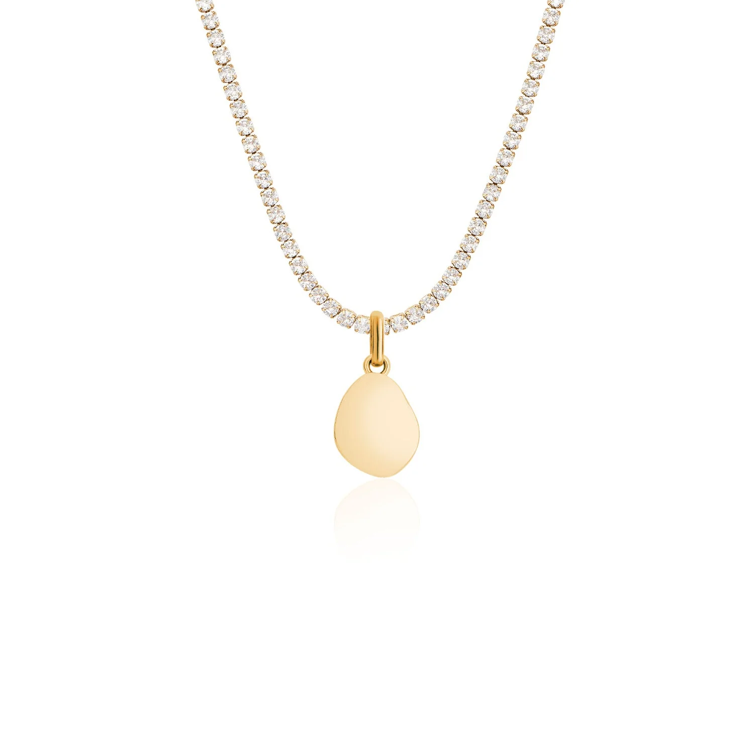 Jade Stone Necklace (Gold)