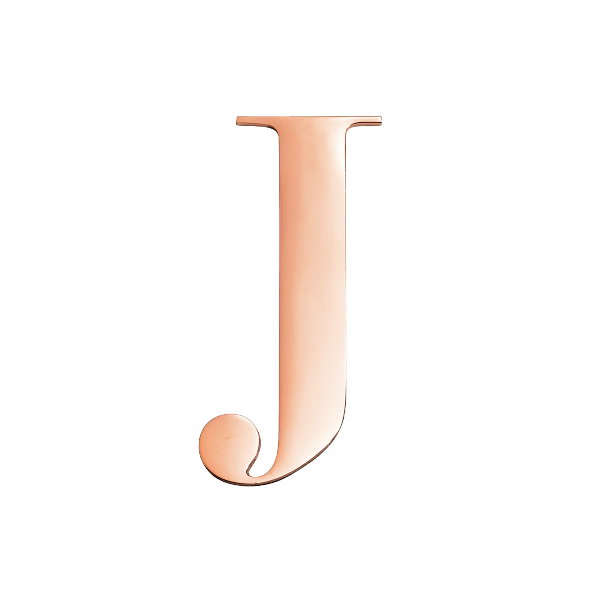 Metal Letter Key Ring (Rose Gold)