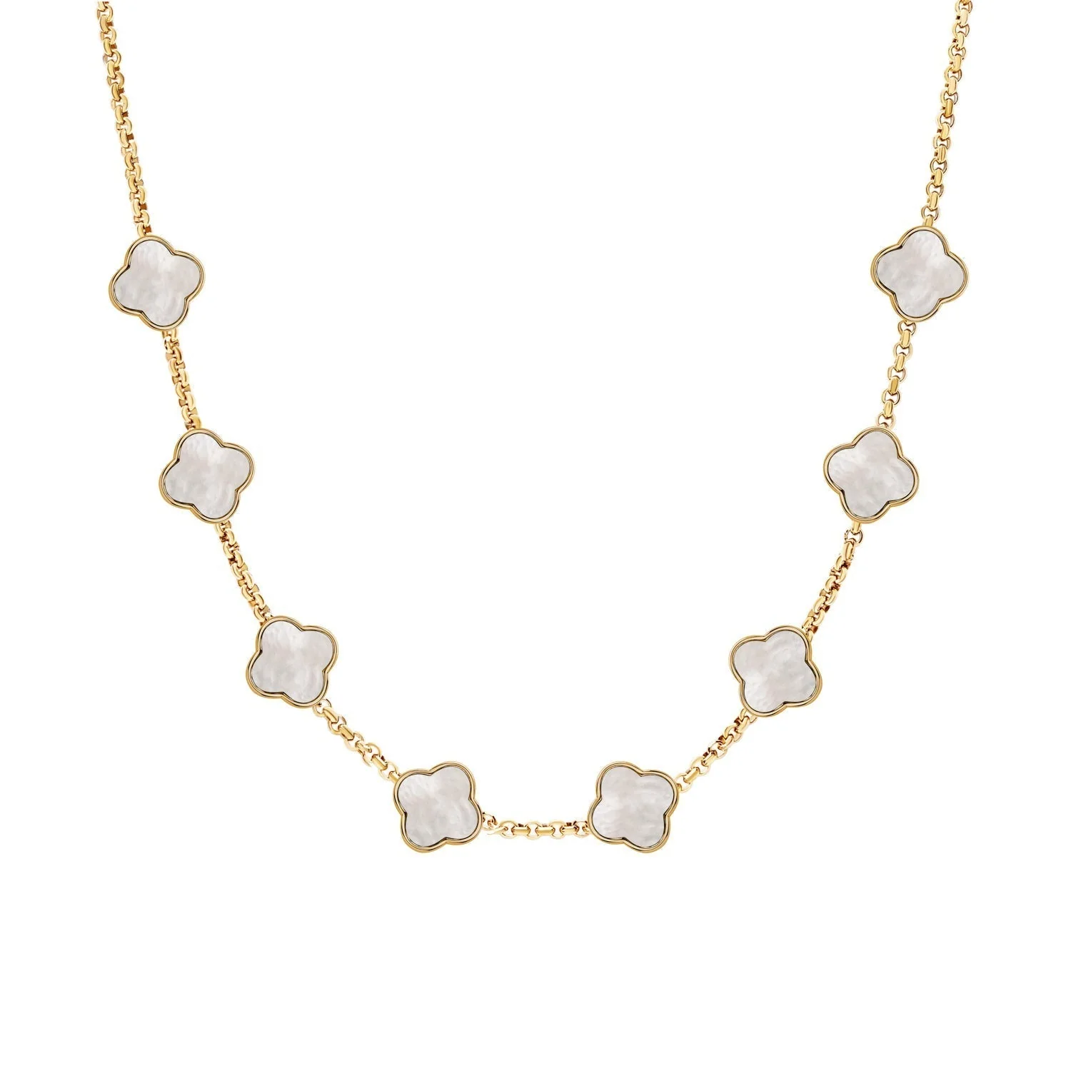 Clover Custom Name Necklace (Gold)