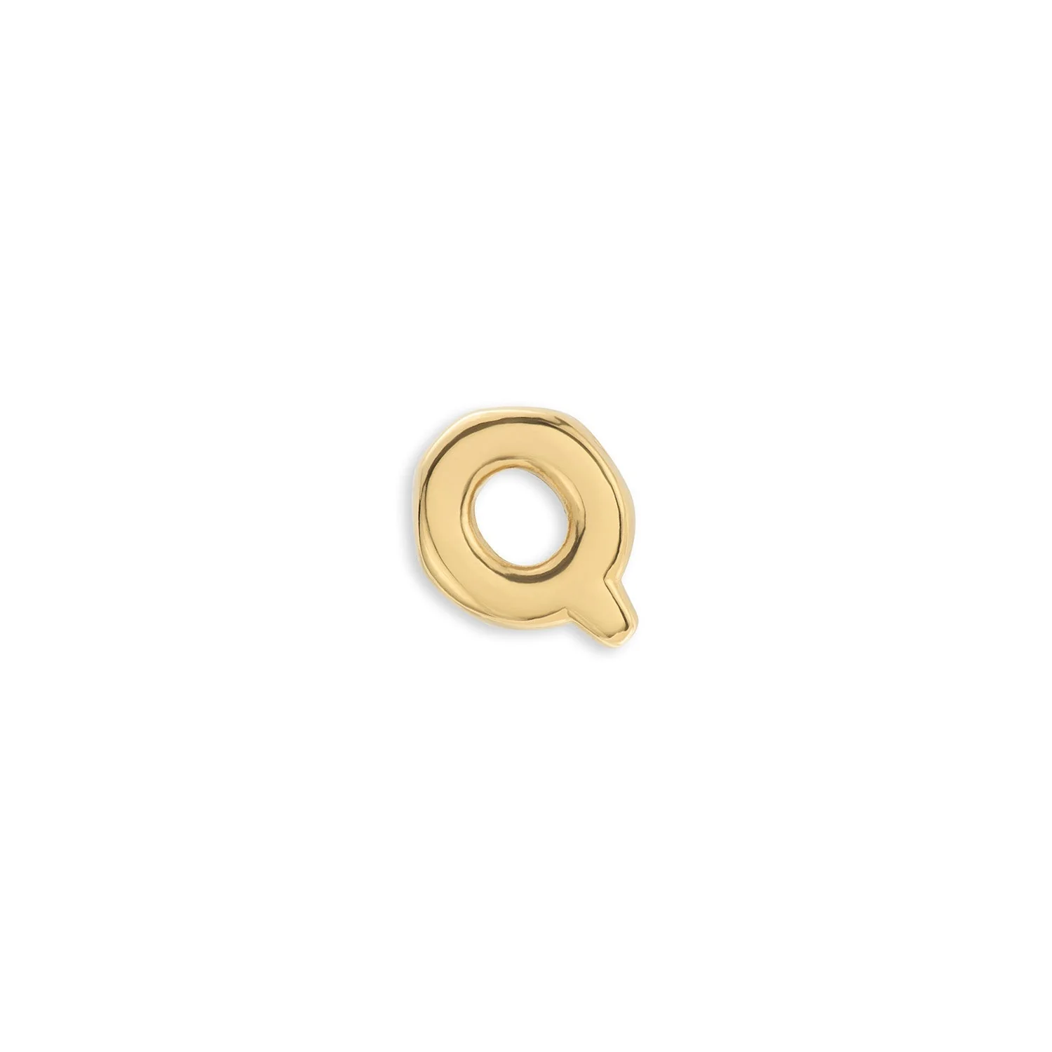 Bubble Initial Necklace Charm (Gold)