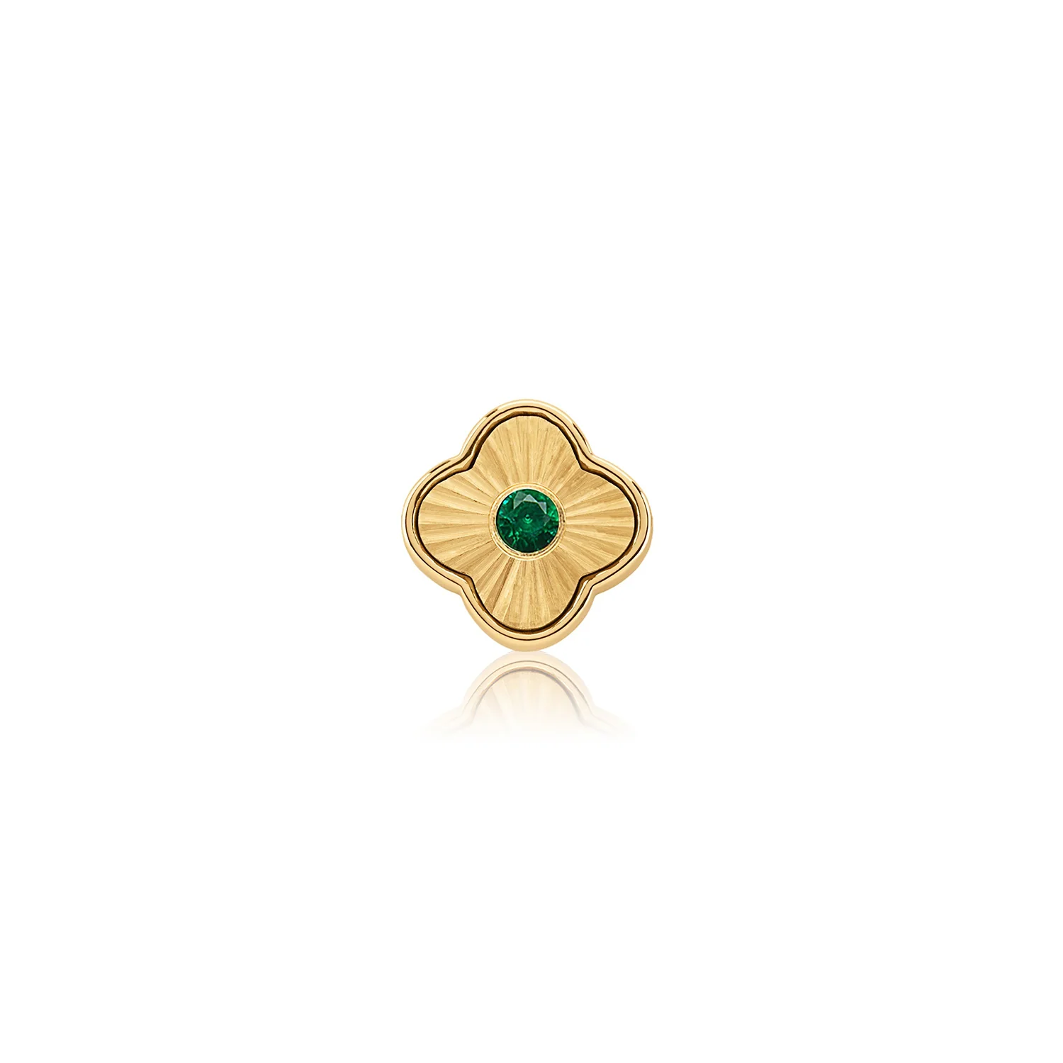 Textured Clover Charms (Gold) - Birthstones