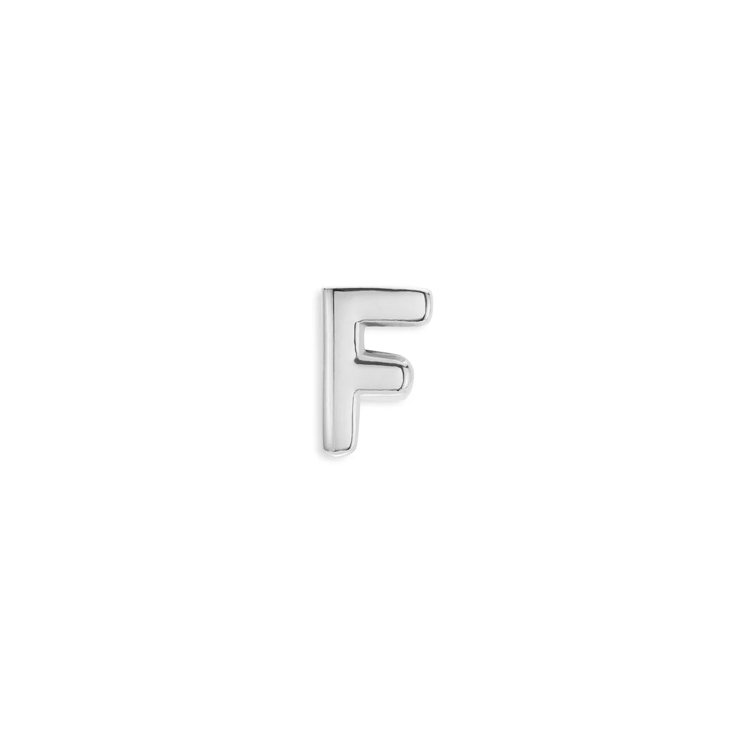 Bubble Initial Necklace Charm (Silver)