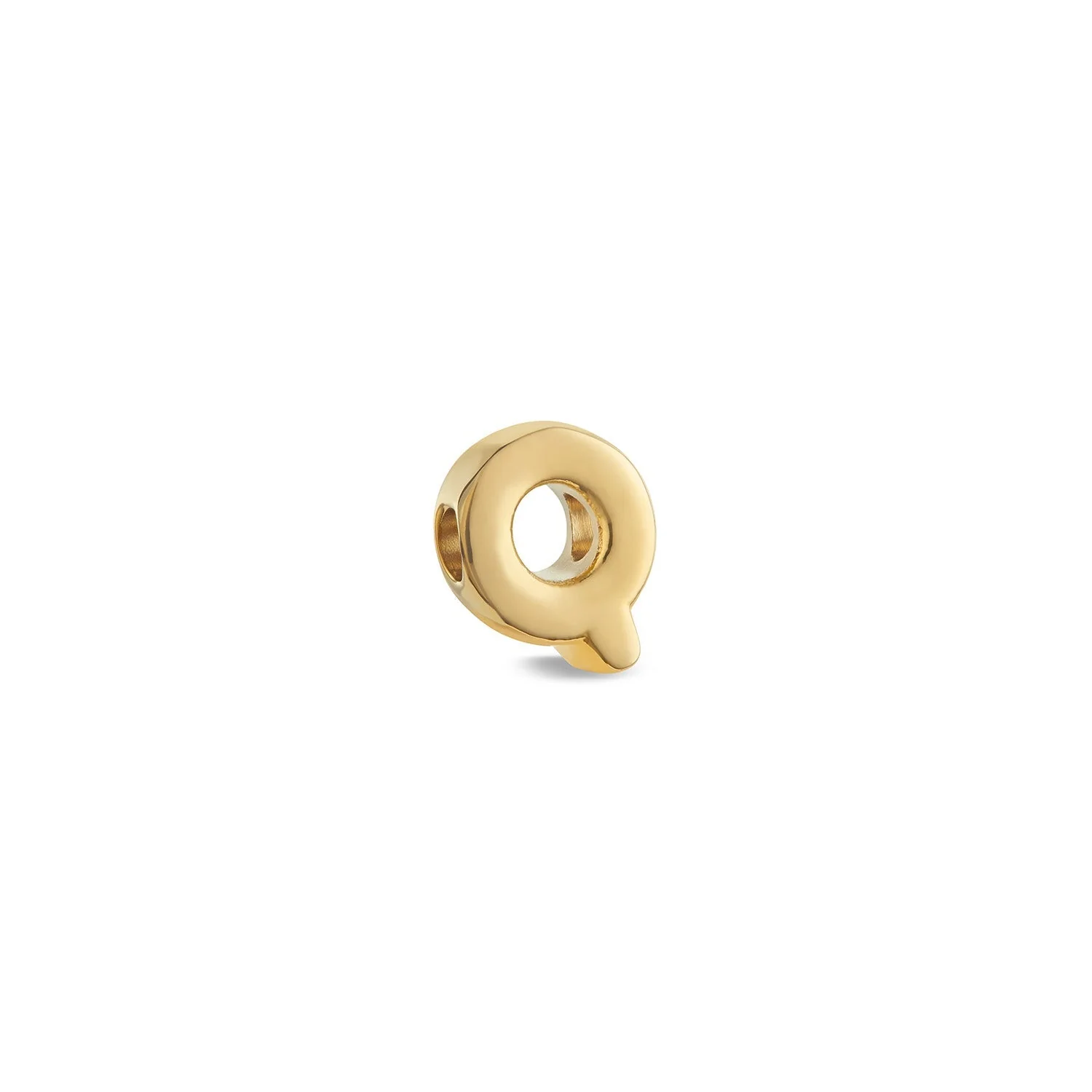 Bubble Initial Bracelet Charm (Gold)