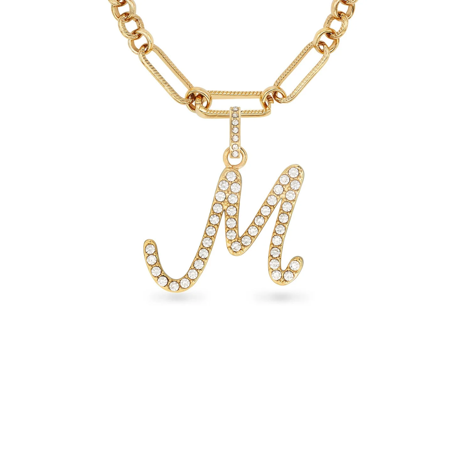 Pavé Initial Necklace (Gold)