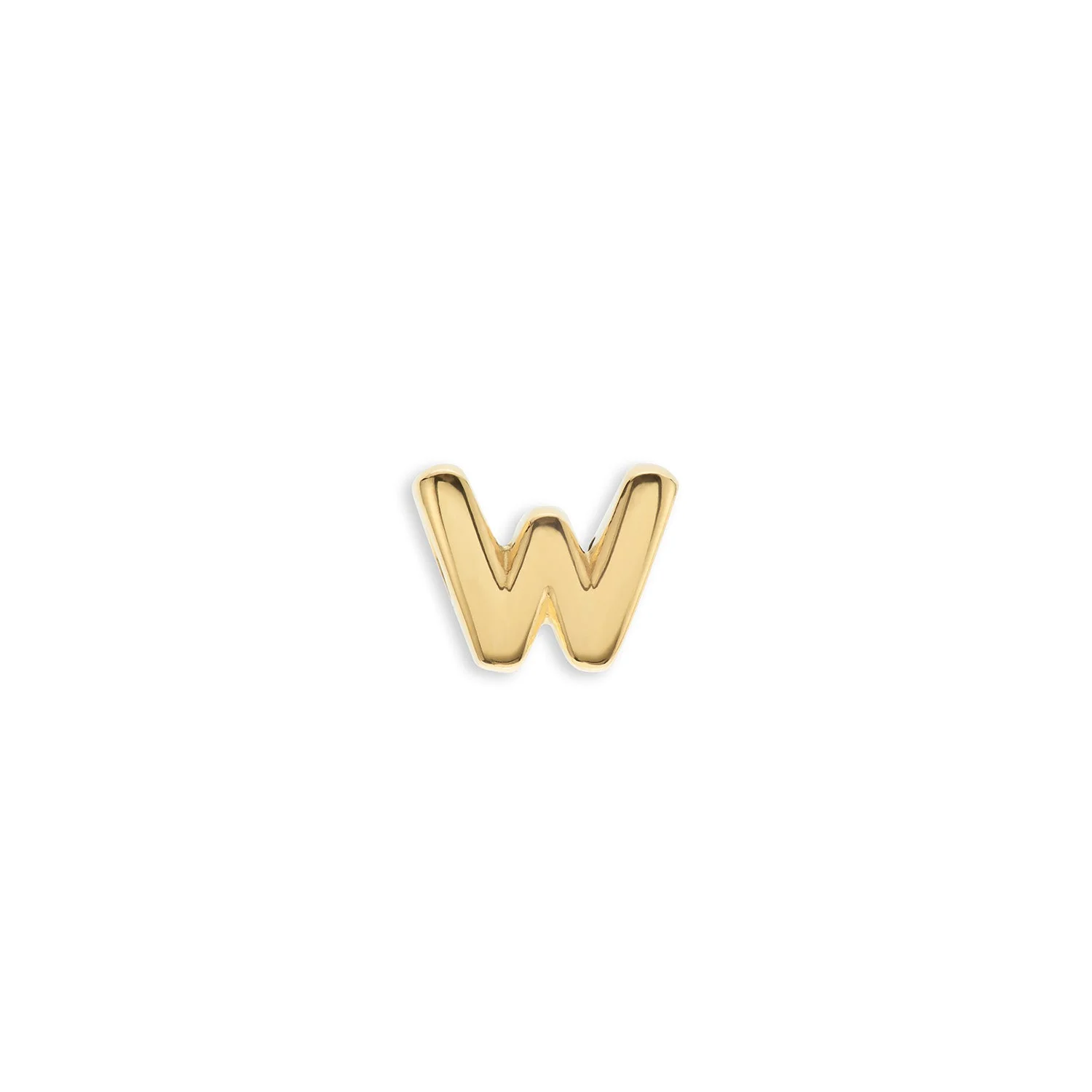 Bubble Initial Necklace Charm (Gold)