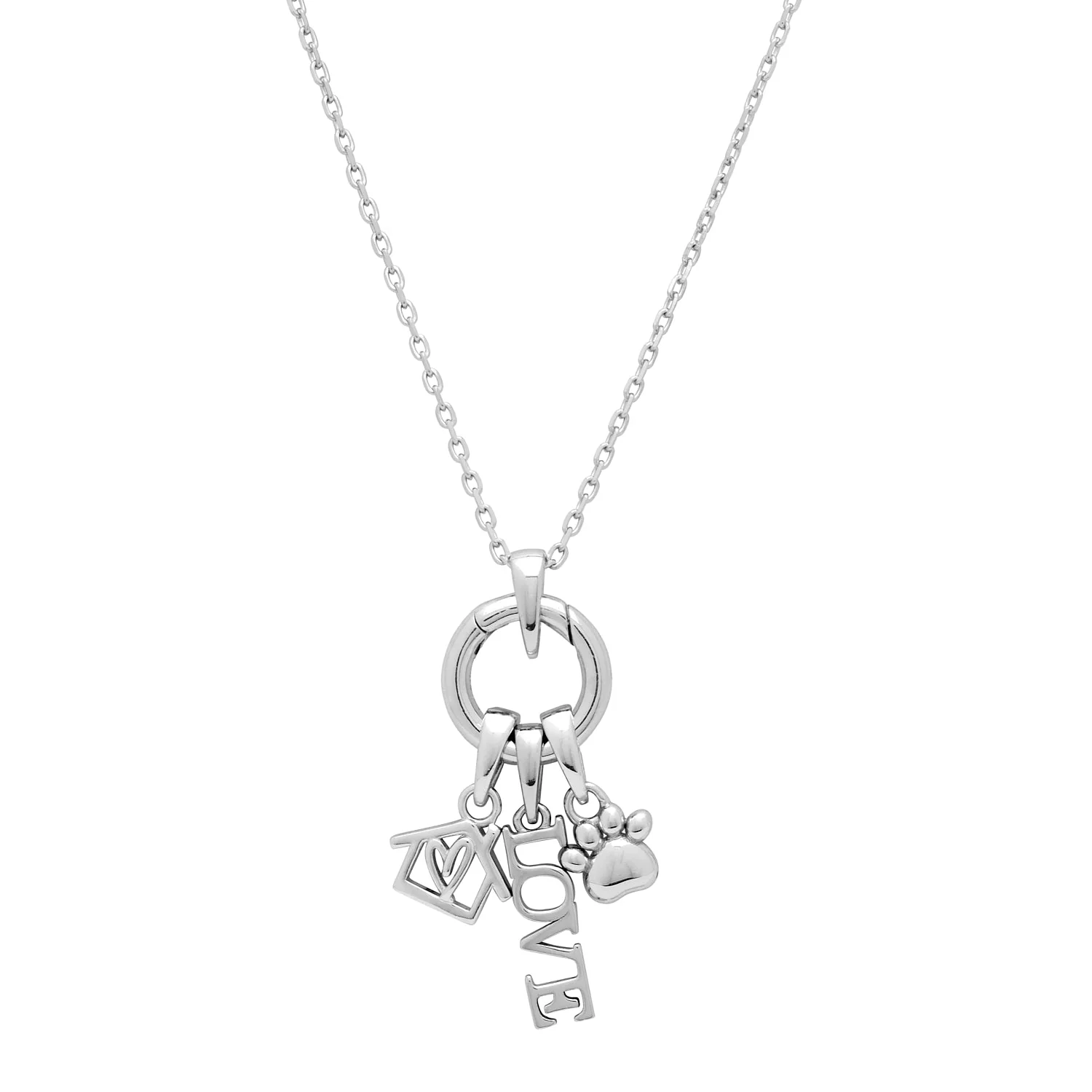 Stacey's Stories Multi Pendant Necklace (Silver)