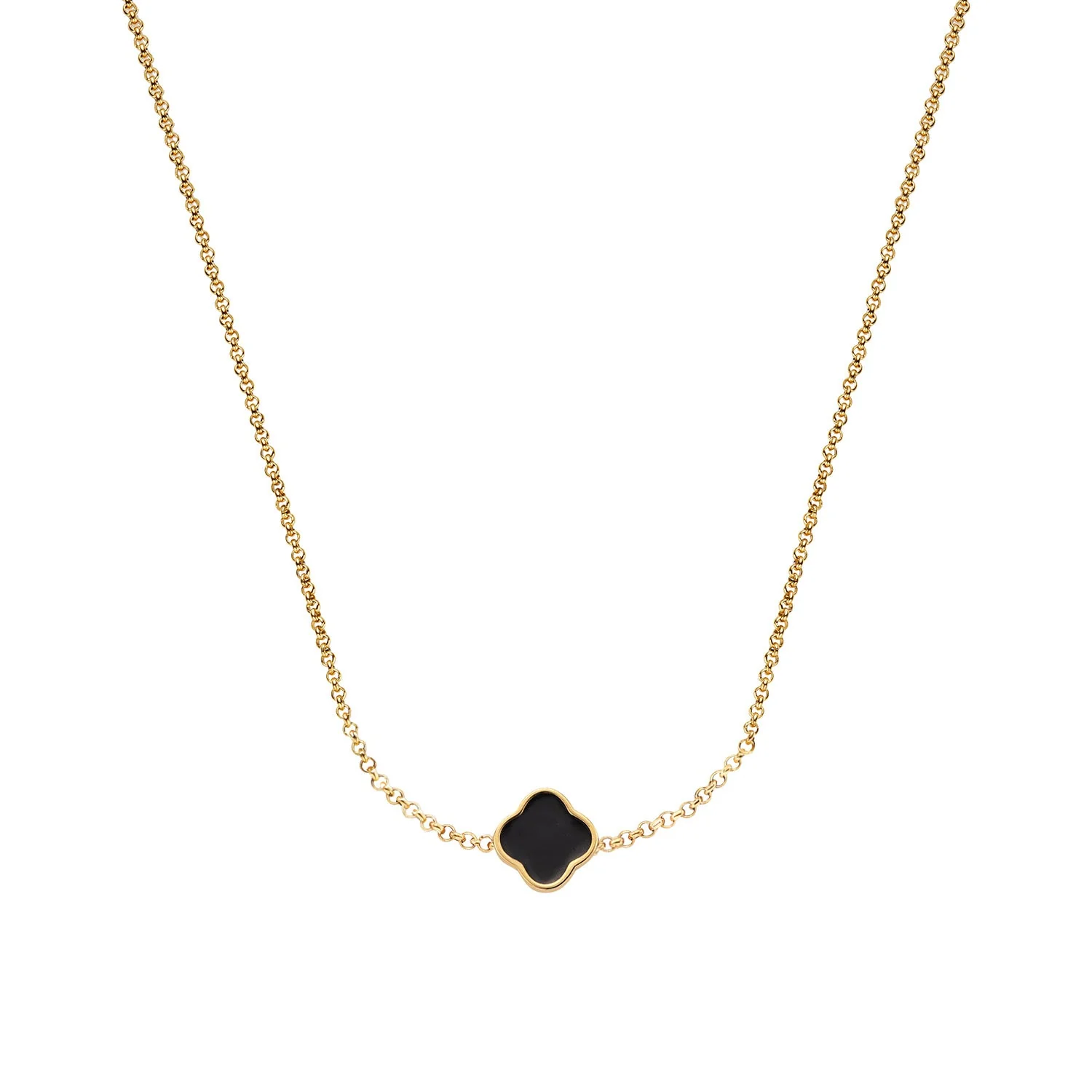 Clover Custom Name Necklace (Gold)