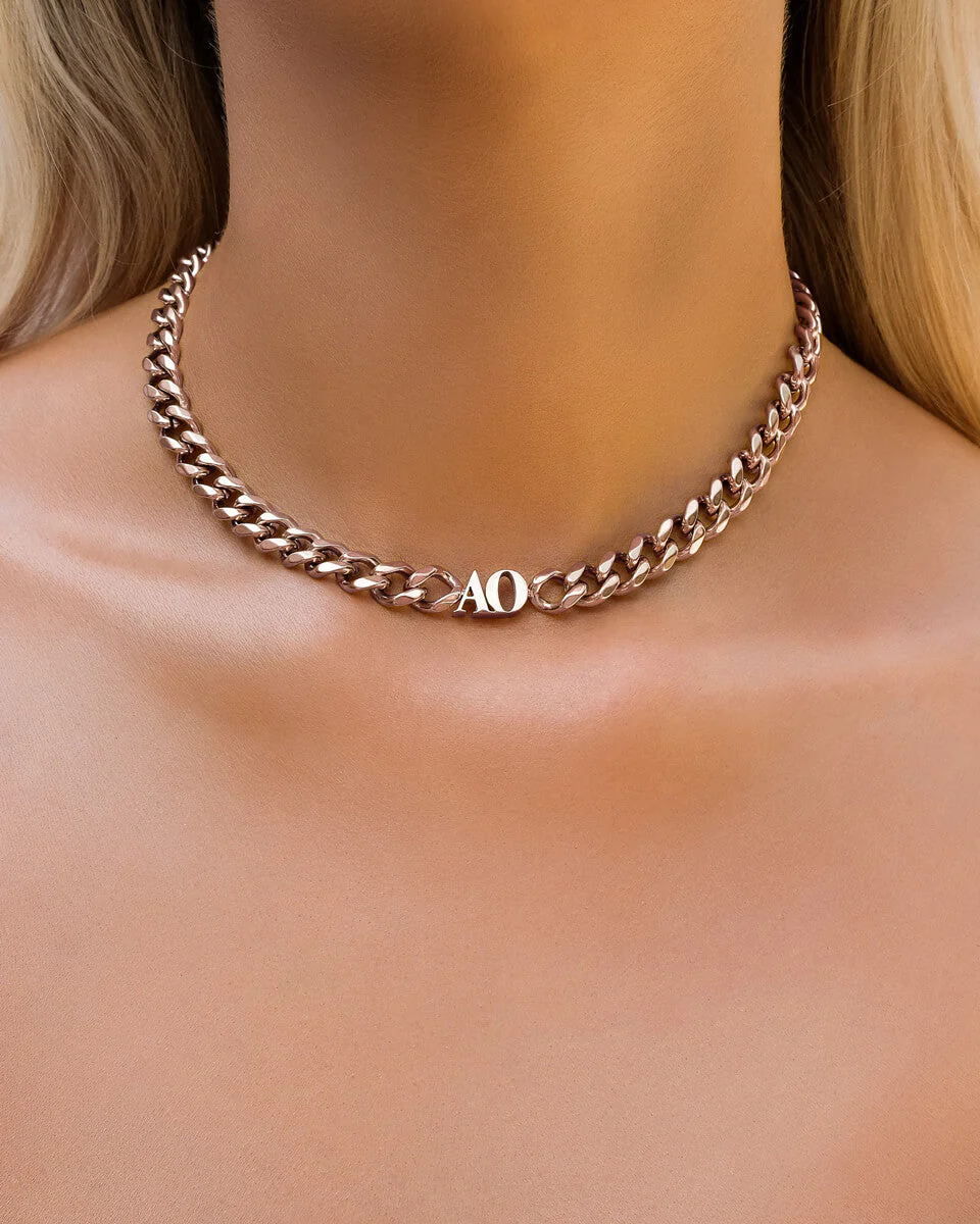 Initial Curb Bundle (Rose Gold)