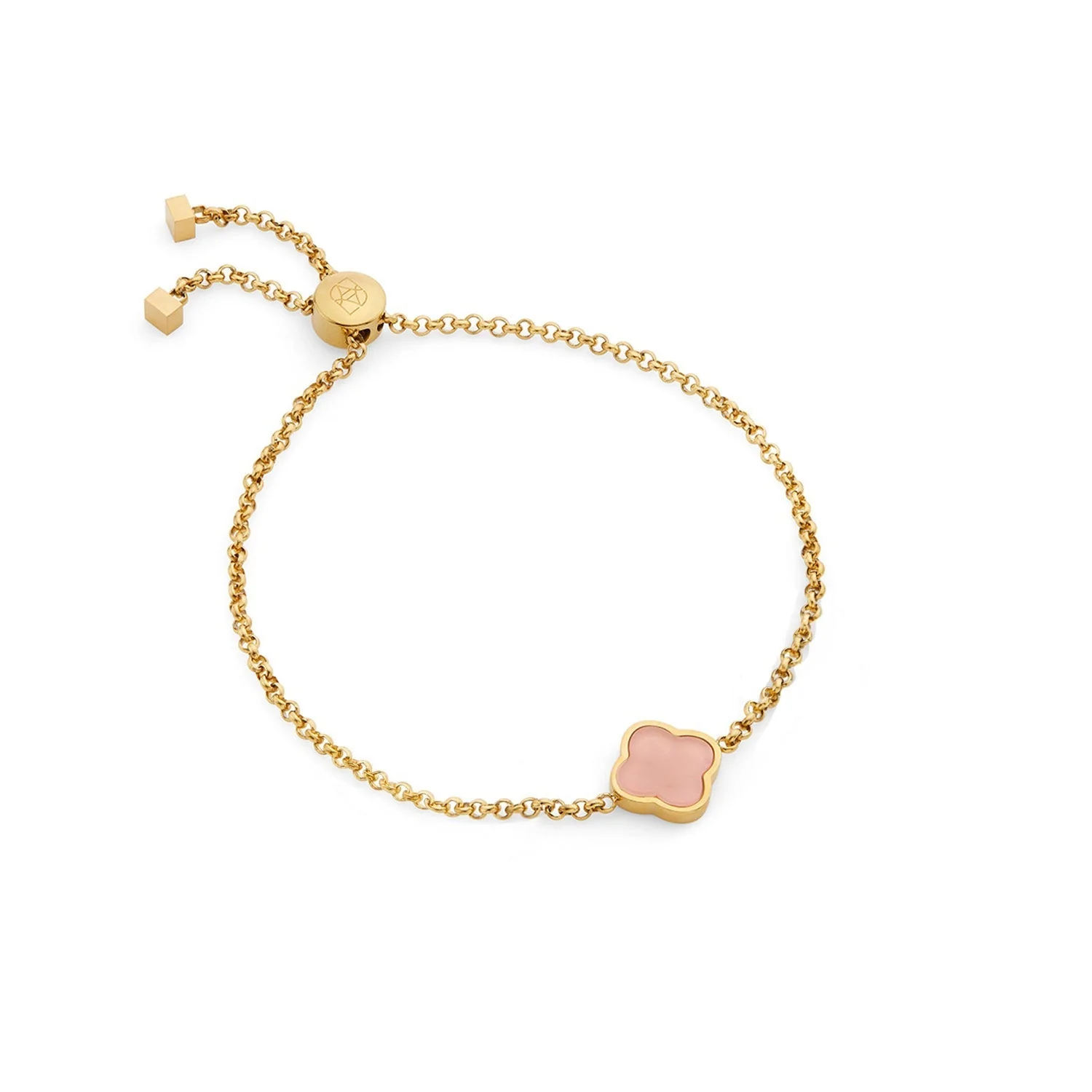 Clover Custom Name Bracelet (Gold)