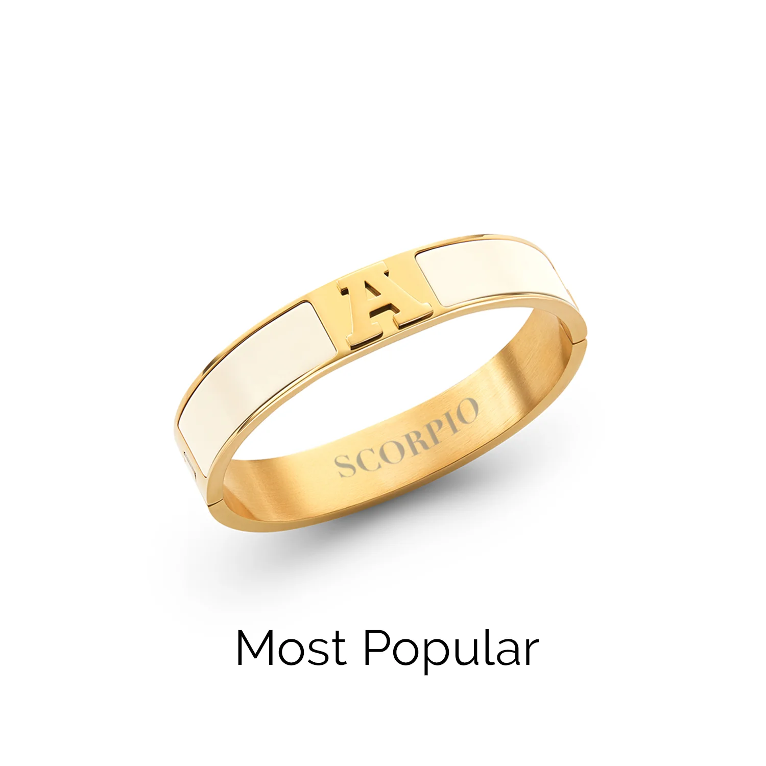 Icon Initial Bangle (Gold)