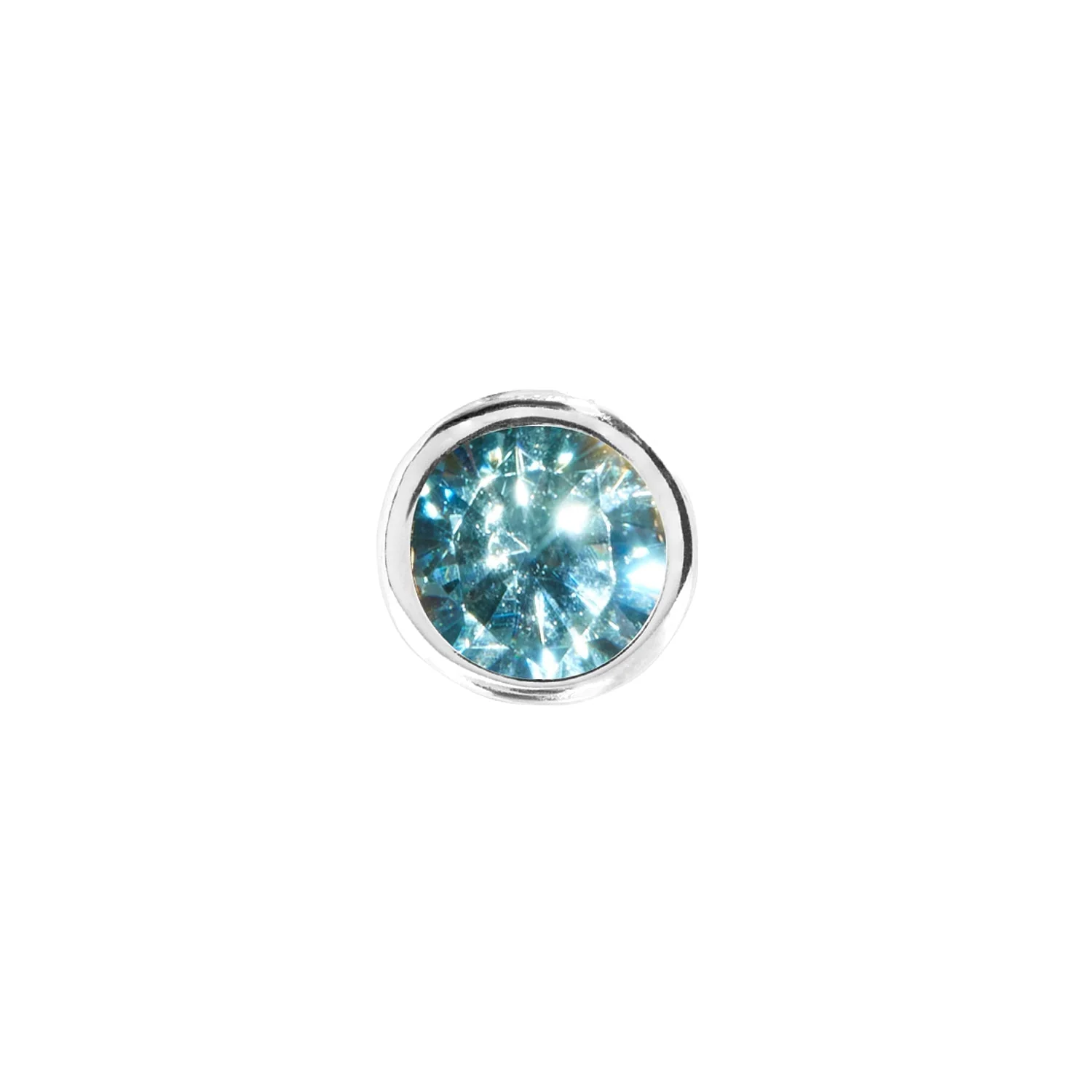 Double Initial Icon - Birthstone (Silver)