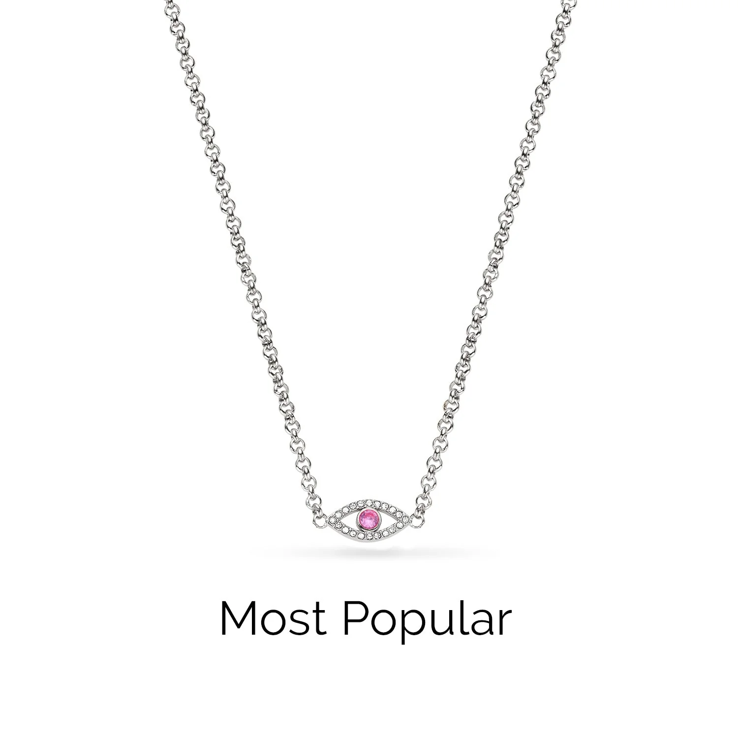 Custom Evil Eye Necklace (Silver)