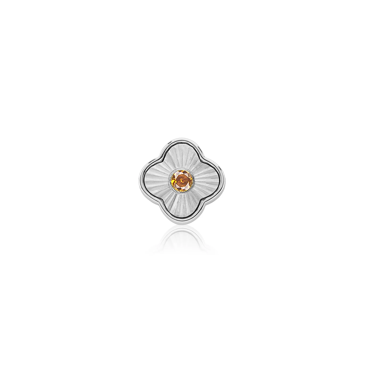 Textured Clover Charms (Silver) - Birthstones
