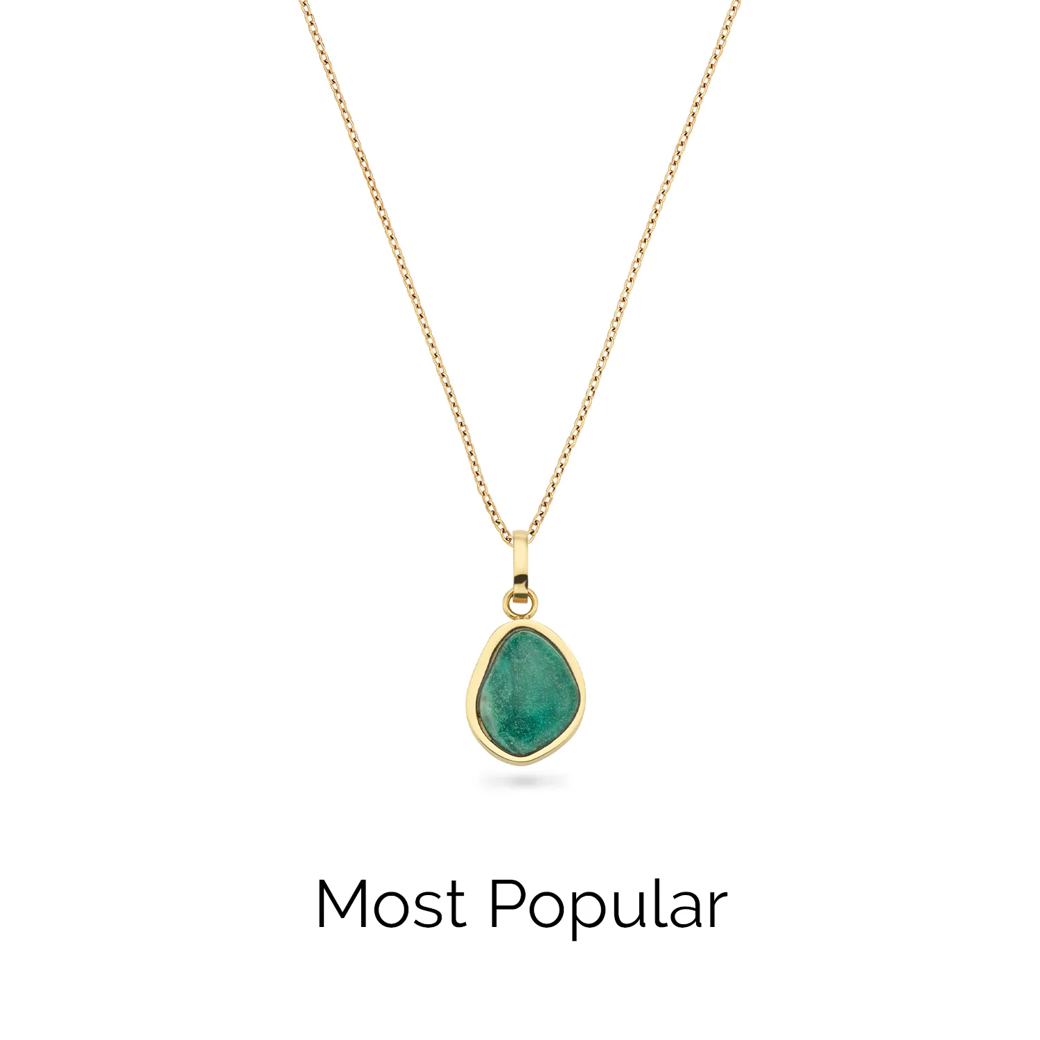 Jade Stone Necklace (Gold)