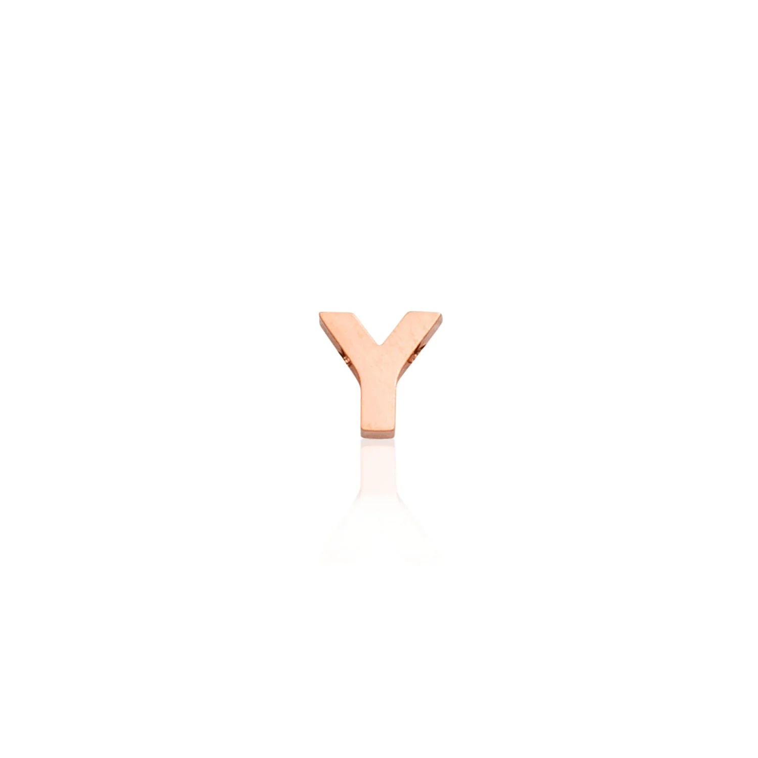 Mini Letter Sphere Chain Necklace (Rose Gold)