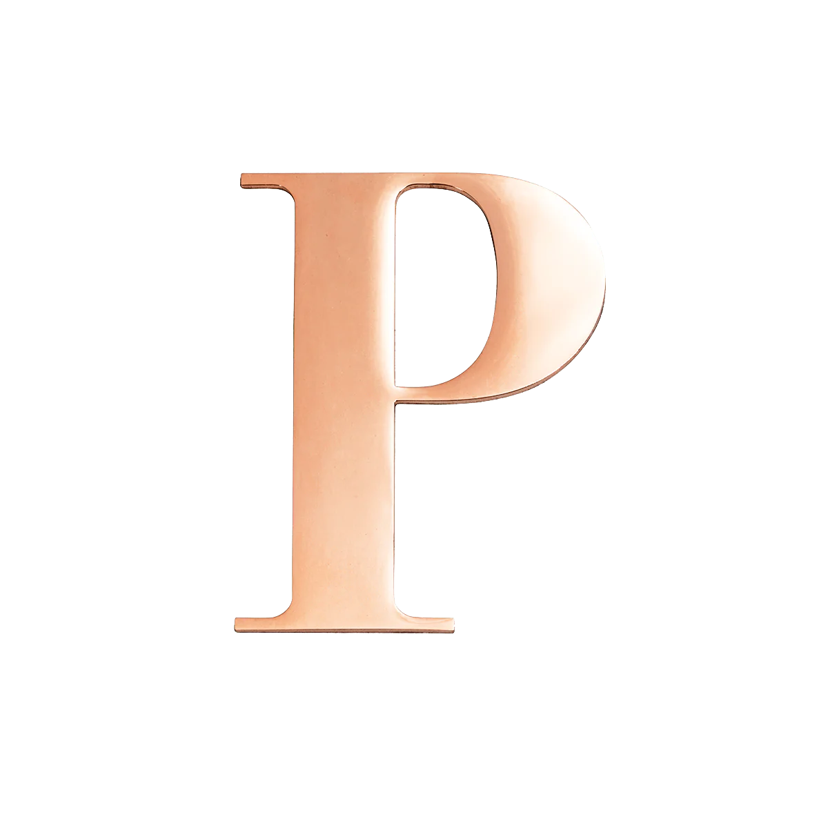 Metal Letter Key Ring (Rose Gold)