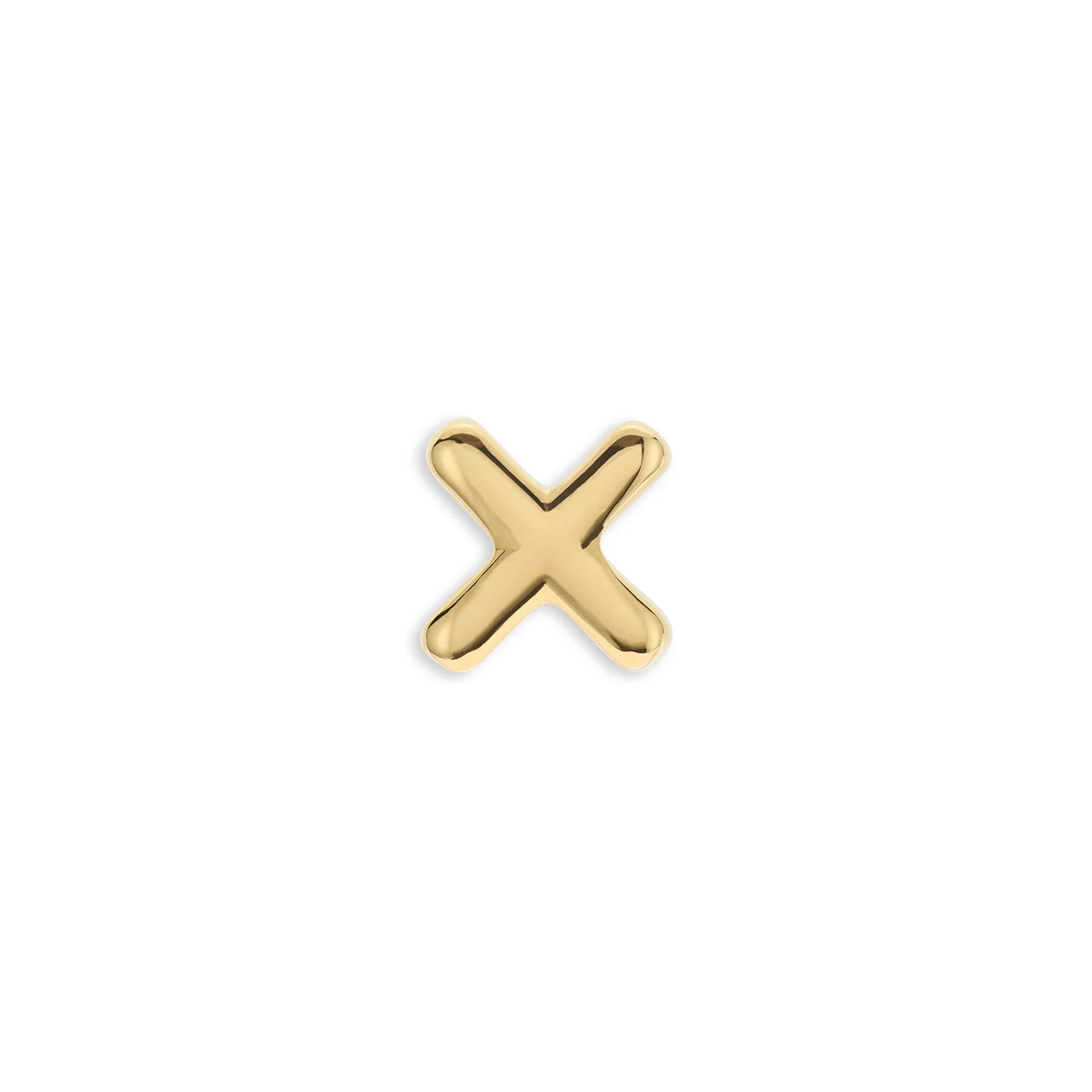 Bubble Initial Necklace Charm (Gold)