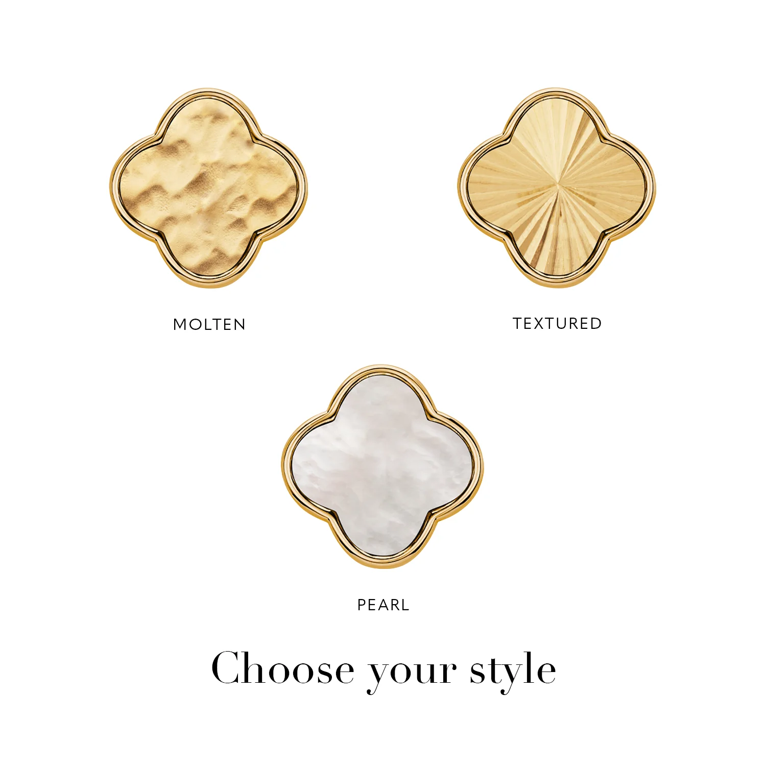 Clover Custom Name Bracelet (Gold)