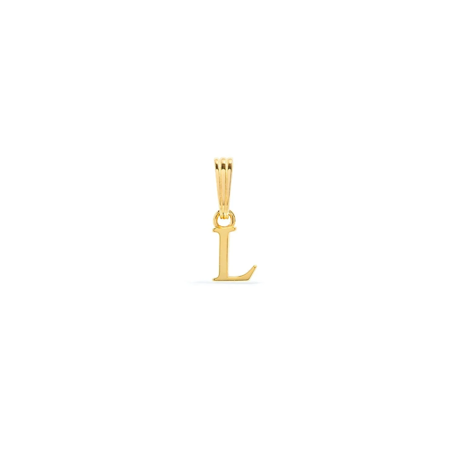 Sterling Silver Mini Initial Pendant (Gold)
