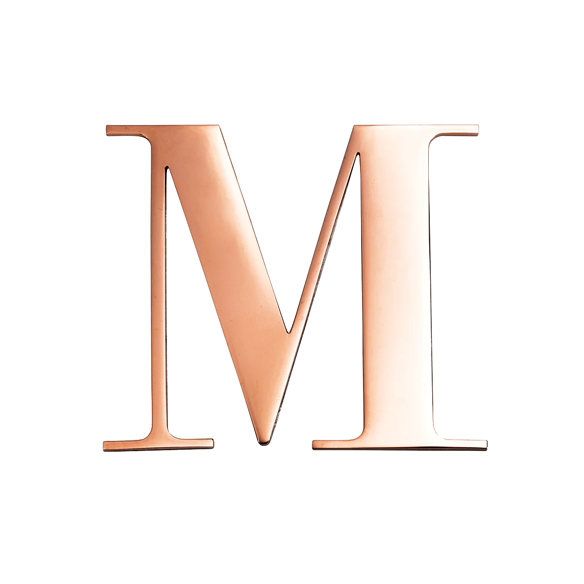 Metal Letter Key Ring (Rose Gold)