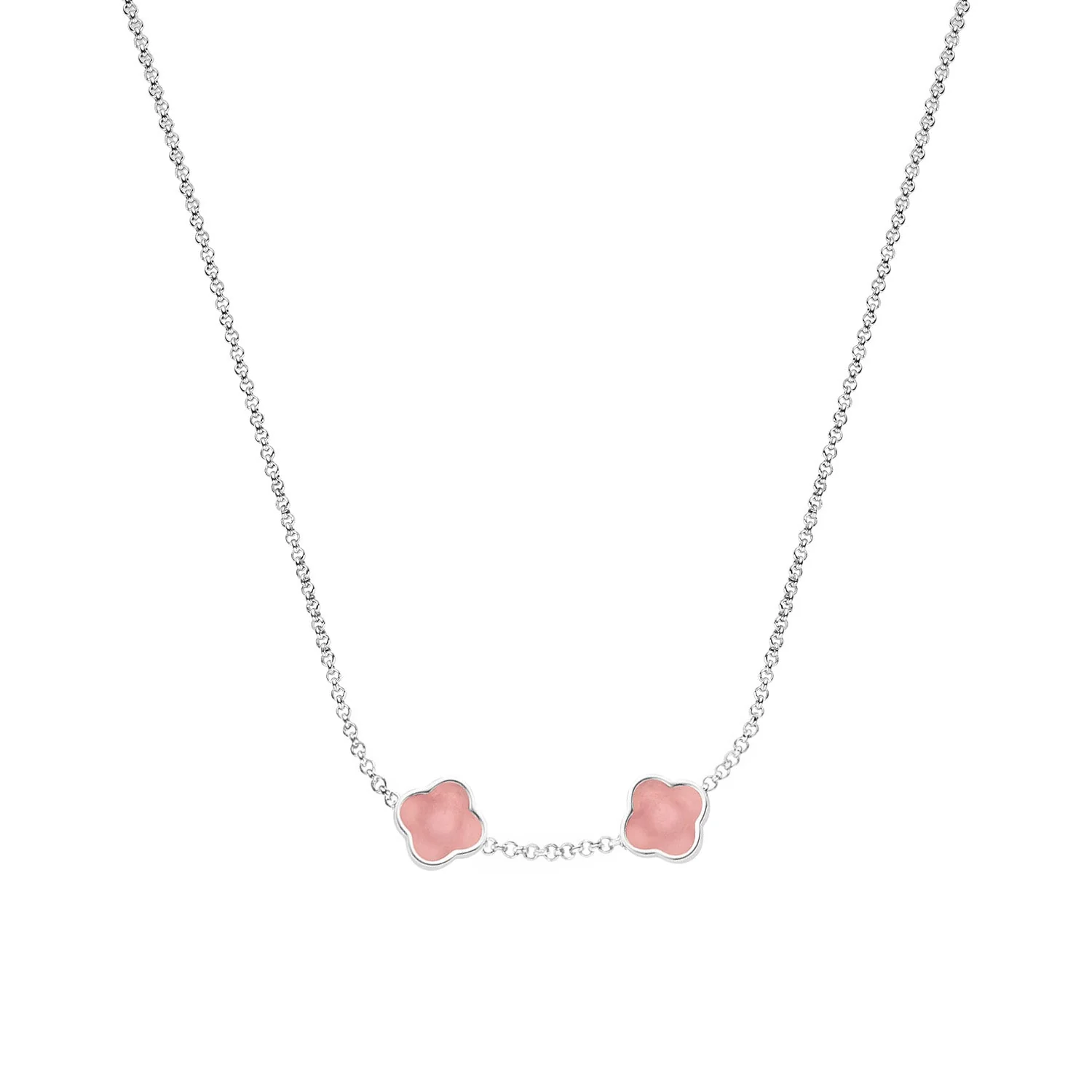 Clover Custom Name Necklace (Silver)
