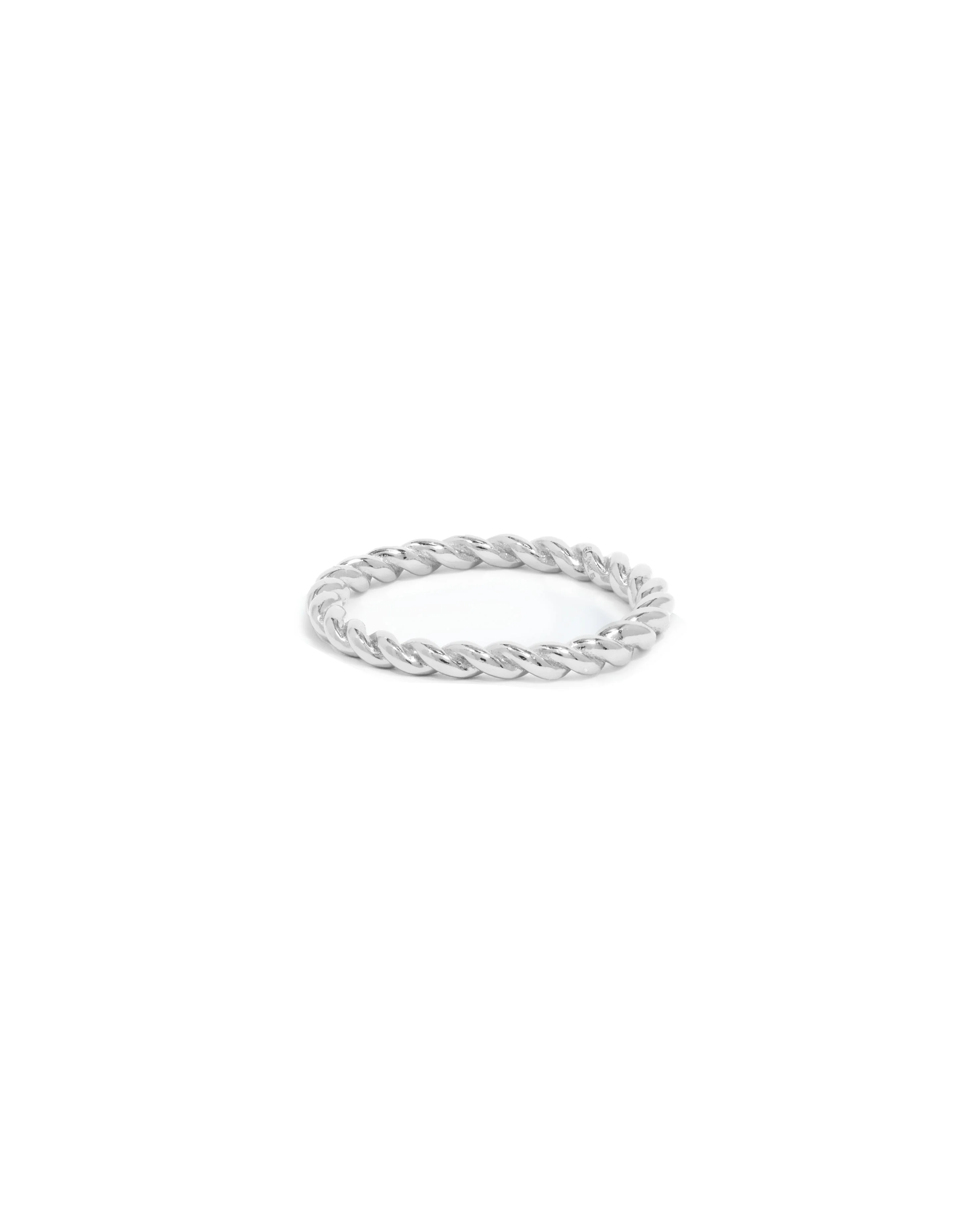 Sterling Silver Twisted Ring (Silver)