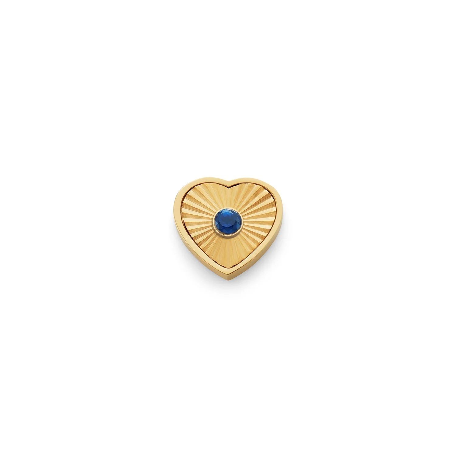Textured Heart Charms (Gold) - Birthstone