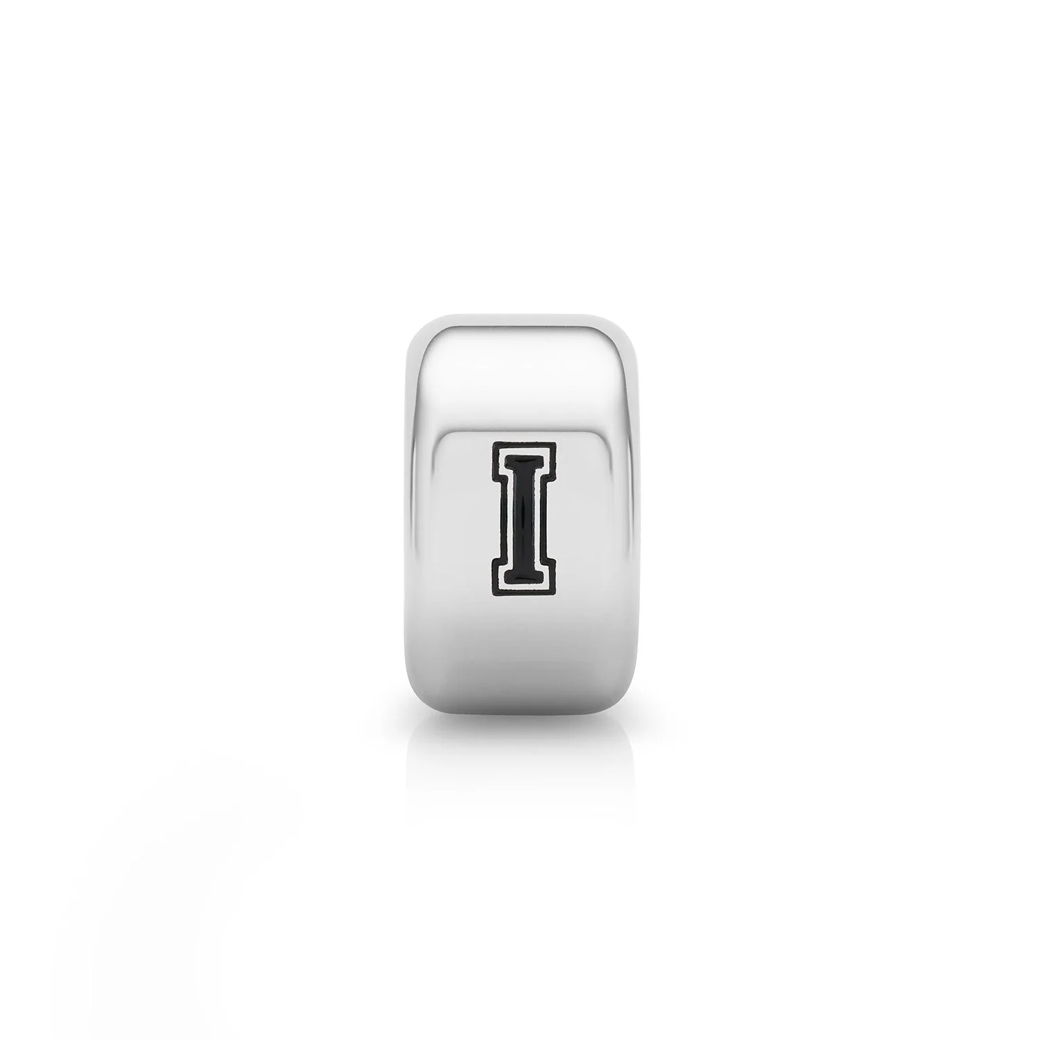 Varsity Font Initial Bead (Silver)
