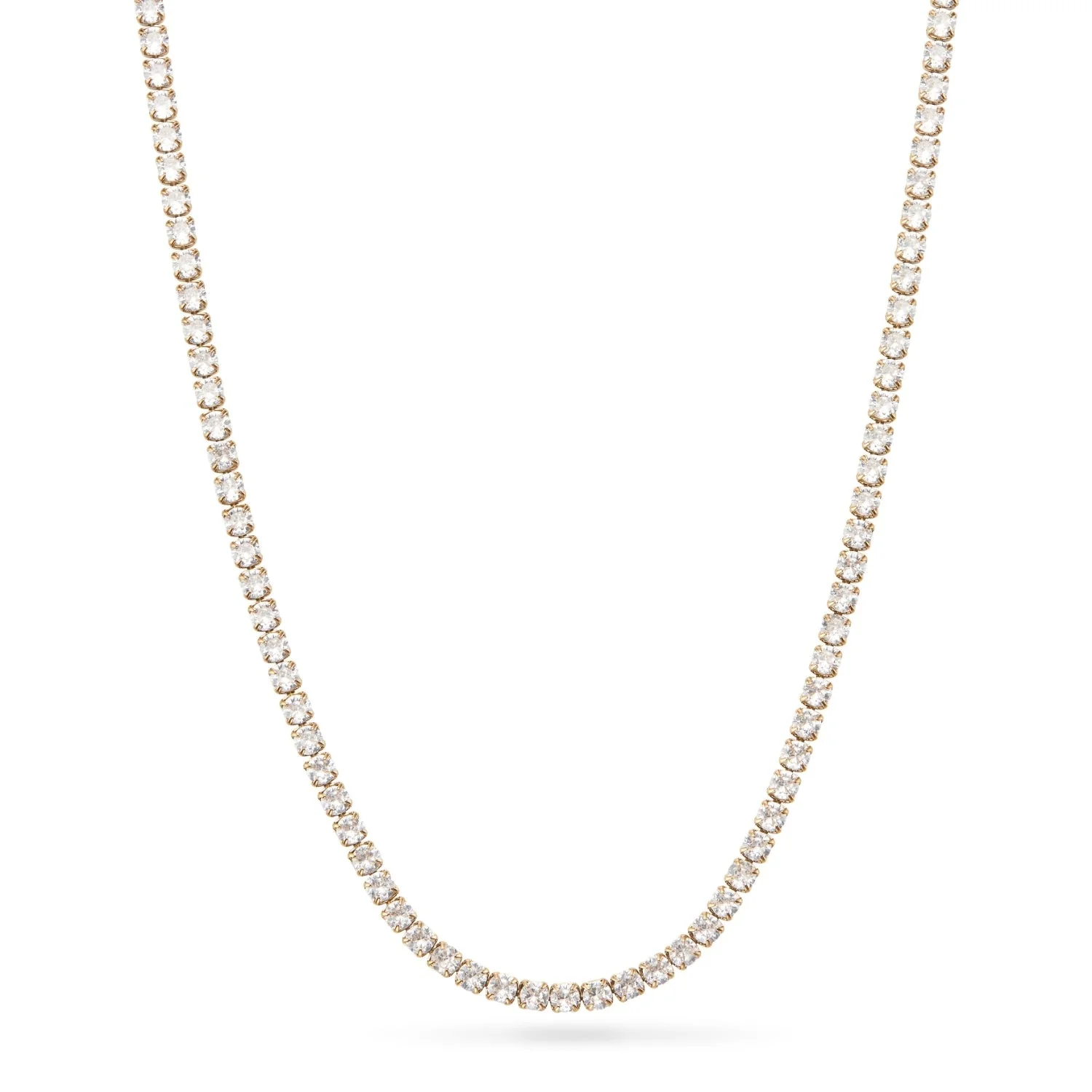 White Quartz Heart Necklace (Gold)