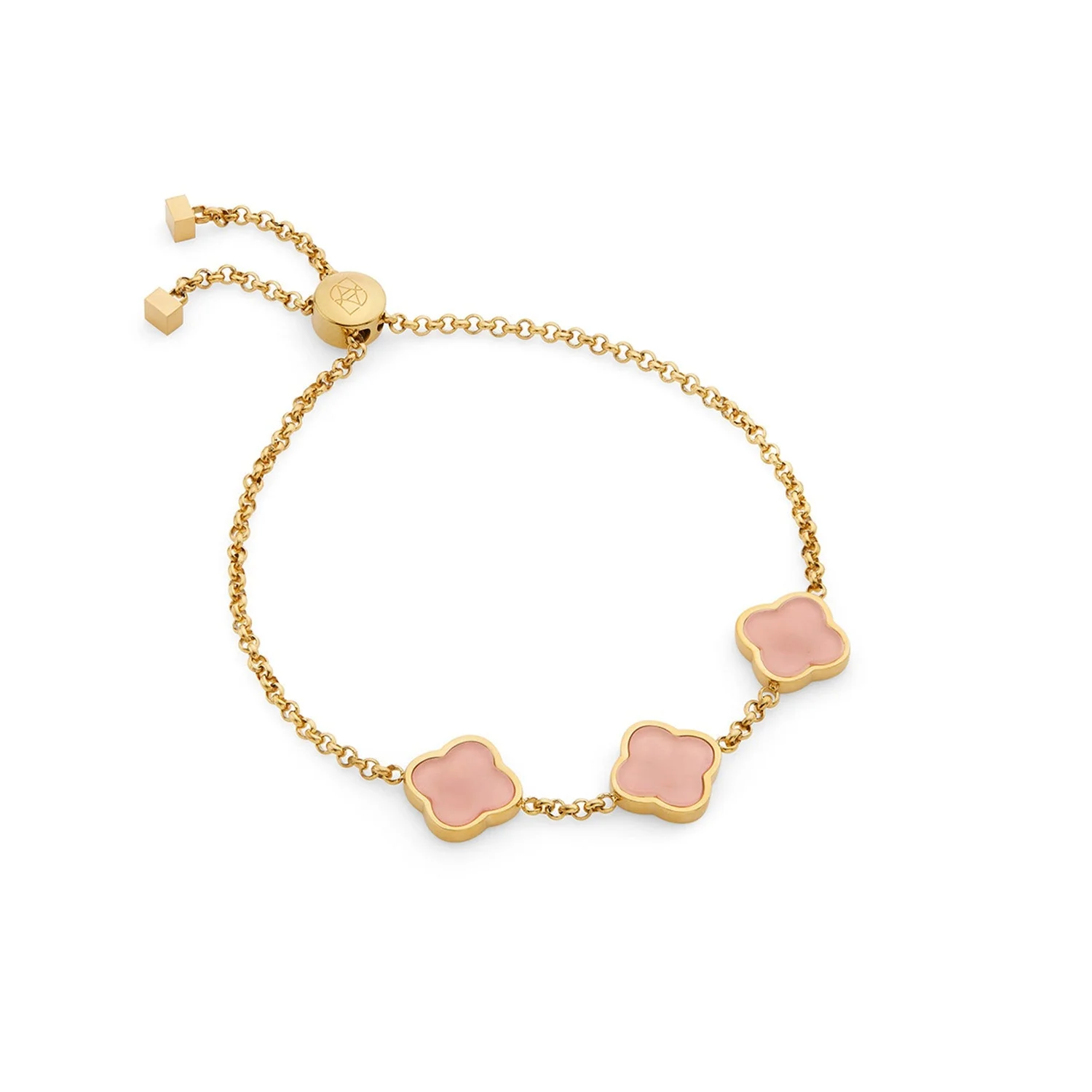 Clover Custom Name Bracelet (Gold)