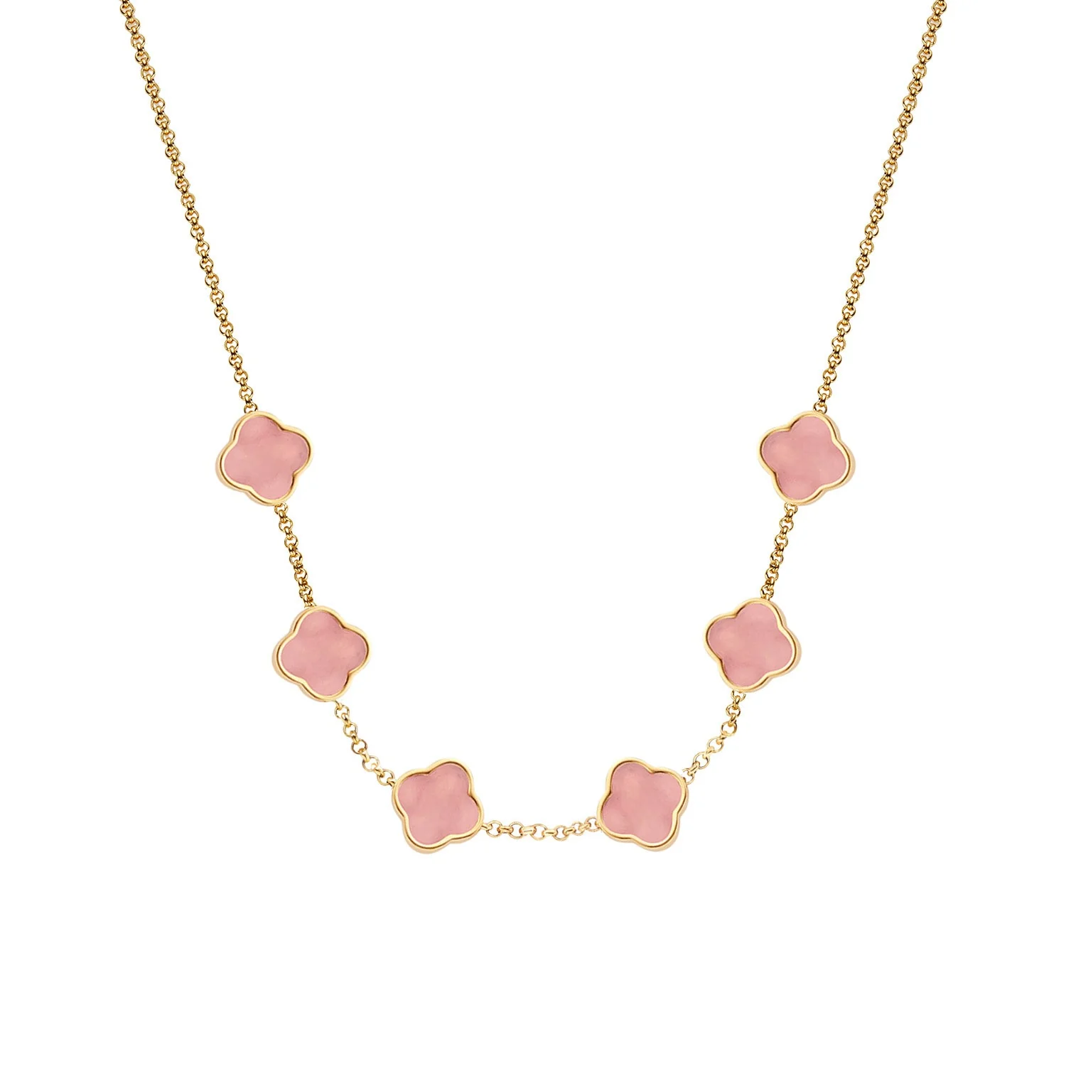 Clover Custom Name Necklace (Gold)