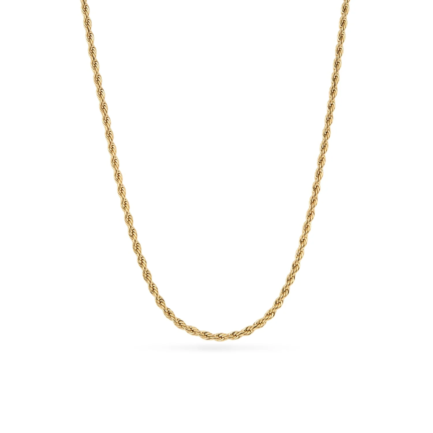 Small Rope Chain Necklace (Gold)
