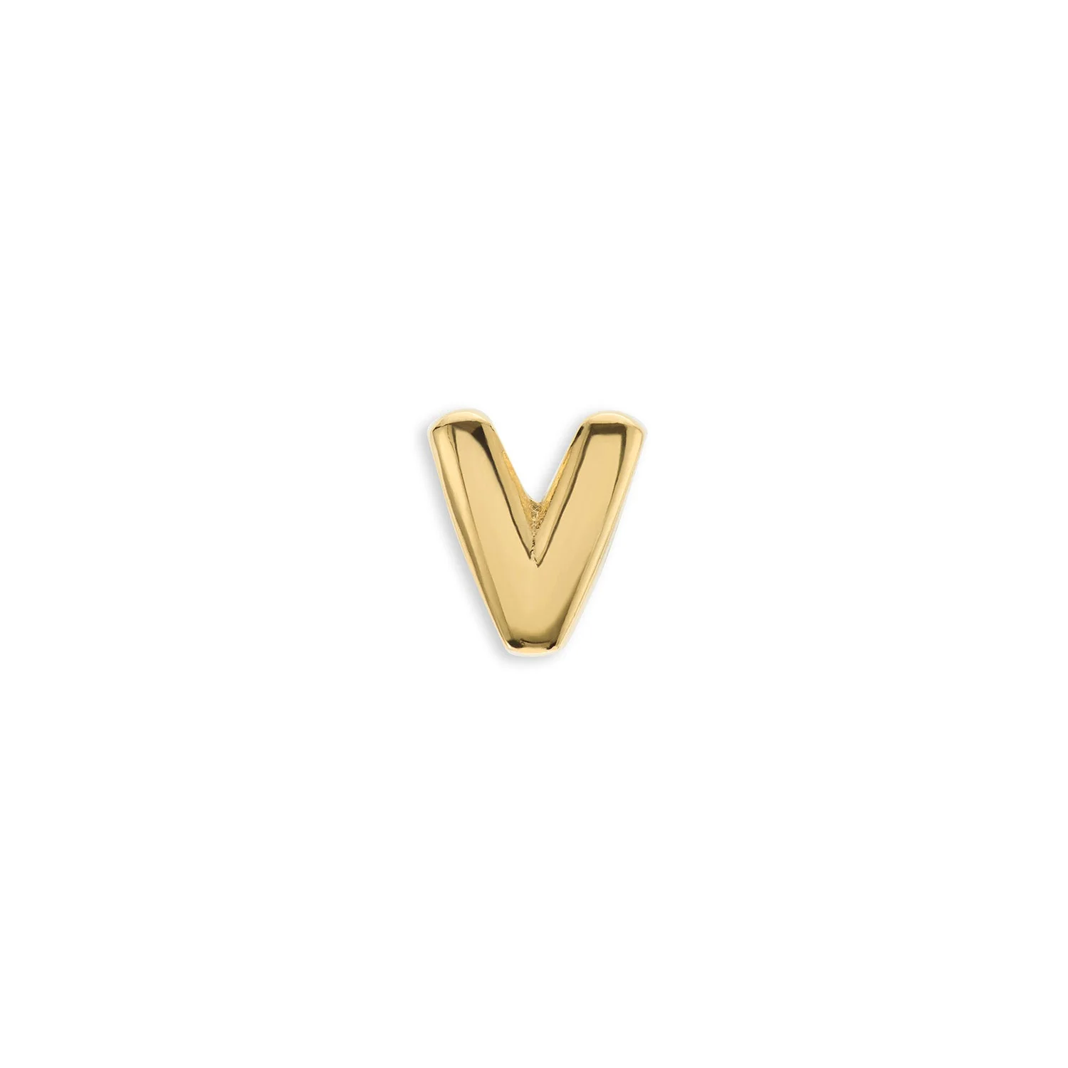 Bubble Initial Necklace Charm (Gold)