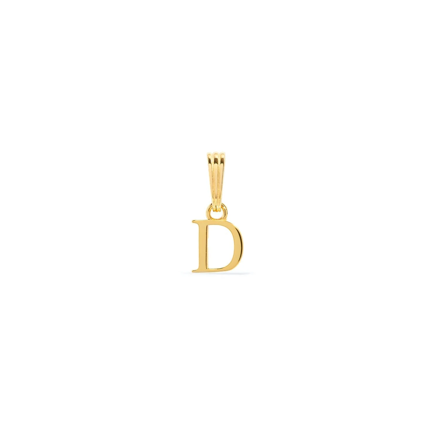 Sterling Silver Mini Initial Pendant (Gold)