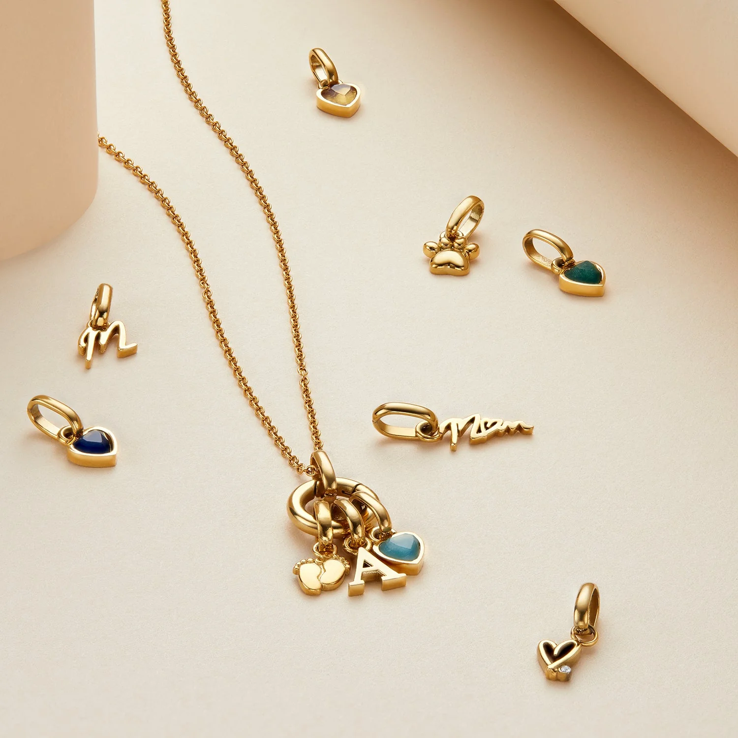 Stacey's Stories Script Initial Pendant (Gold)