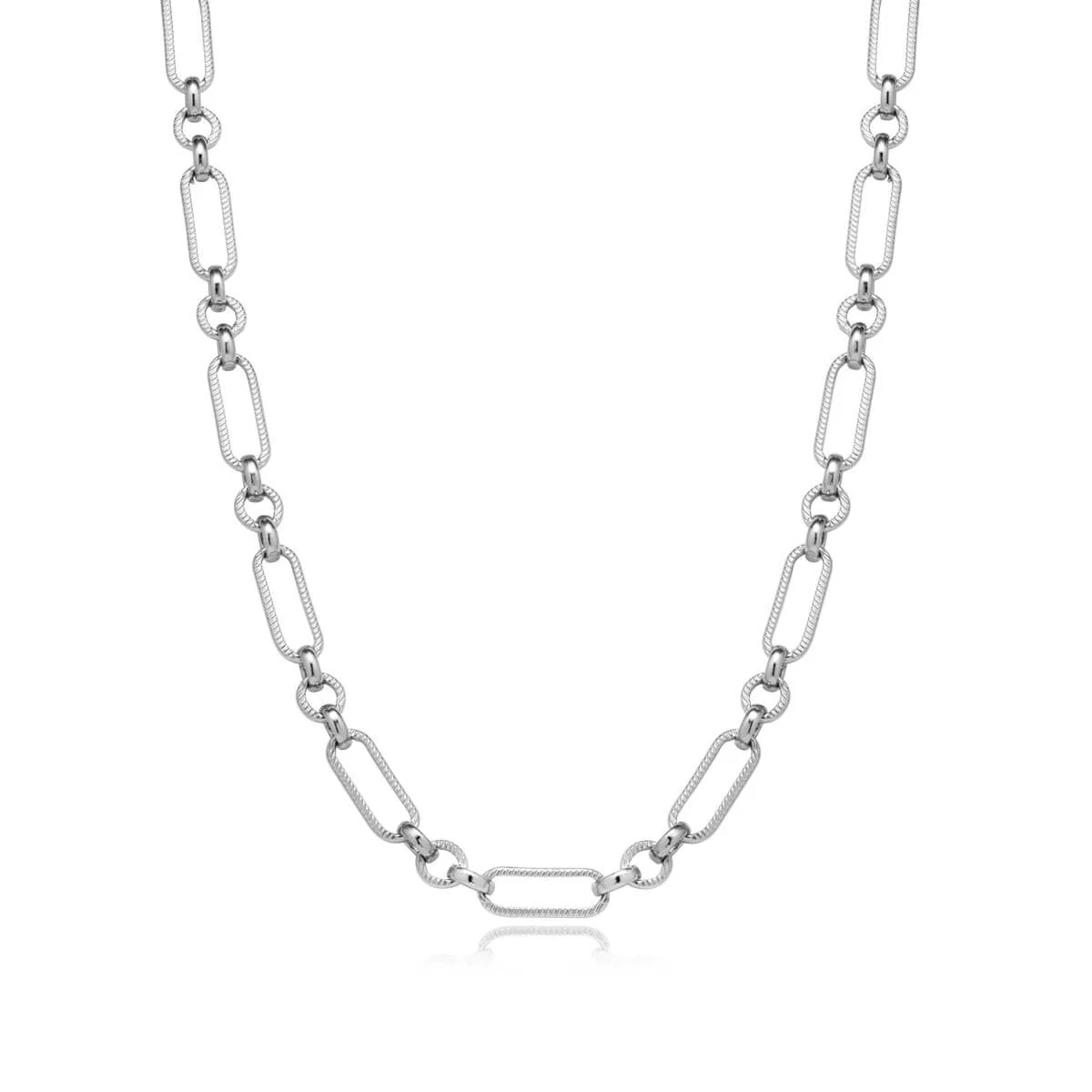 Figaro Chain Necklace (Silver)
