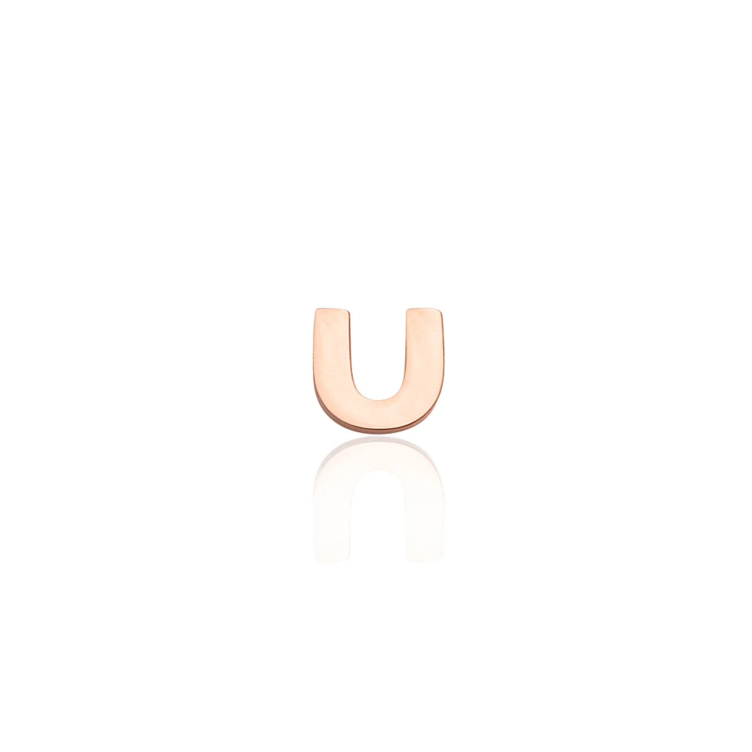 Mini Letter Sphere Chain Necklace (Rose Gold)