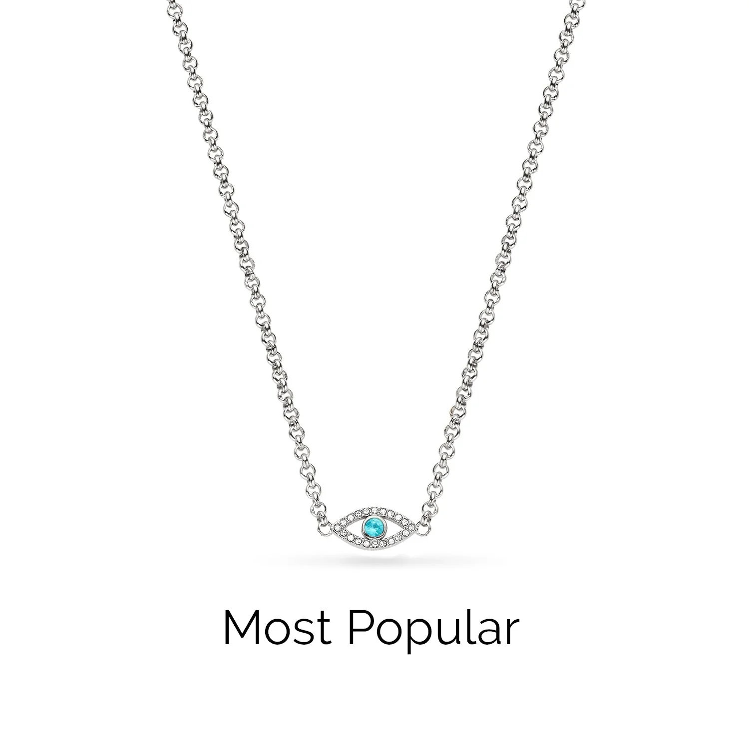 Custom Evil Eye Necklace (Silver)