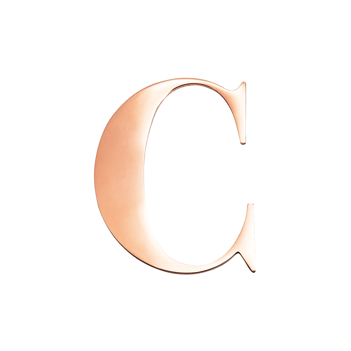Metal Letter Key Ring (Rose Gold)